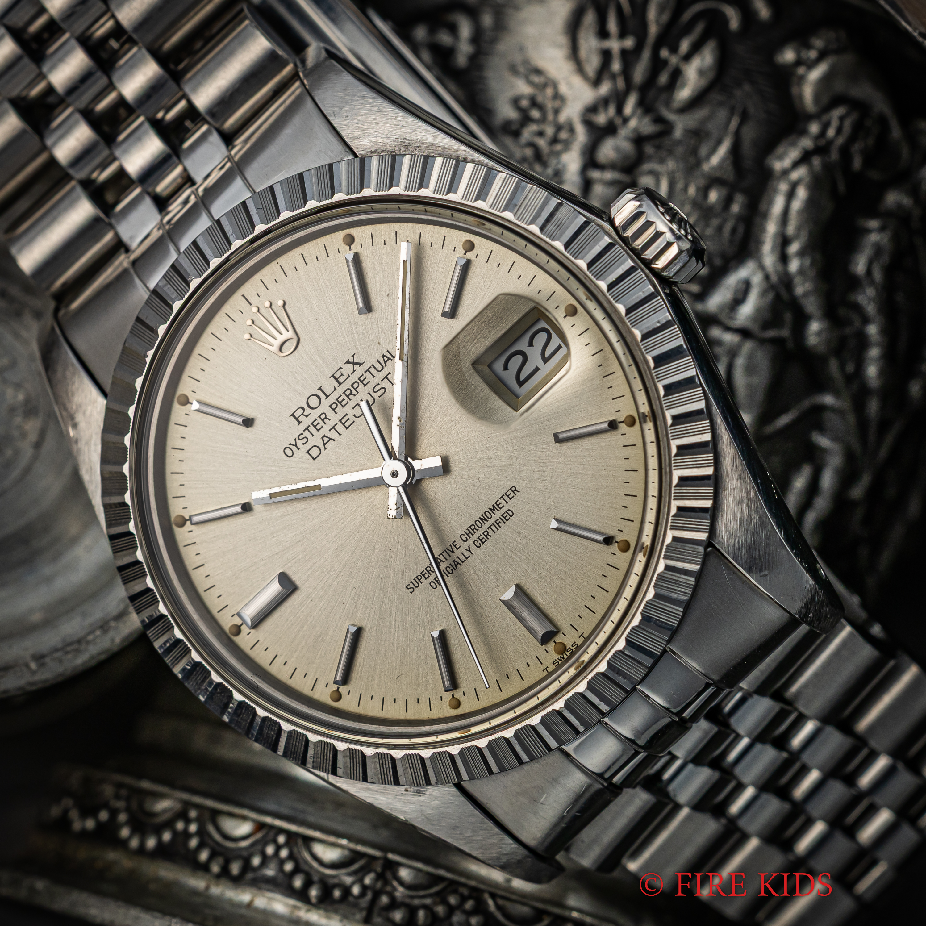 ロレックス デイトジャスト 自動巻き 1978年製 Ref.16014 シルバーダイヤル WGベゼル