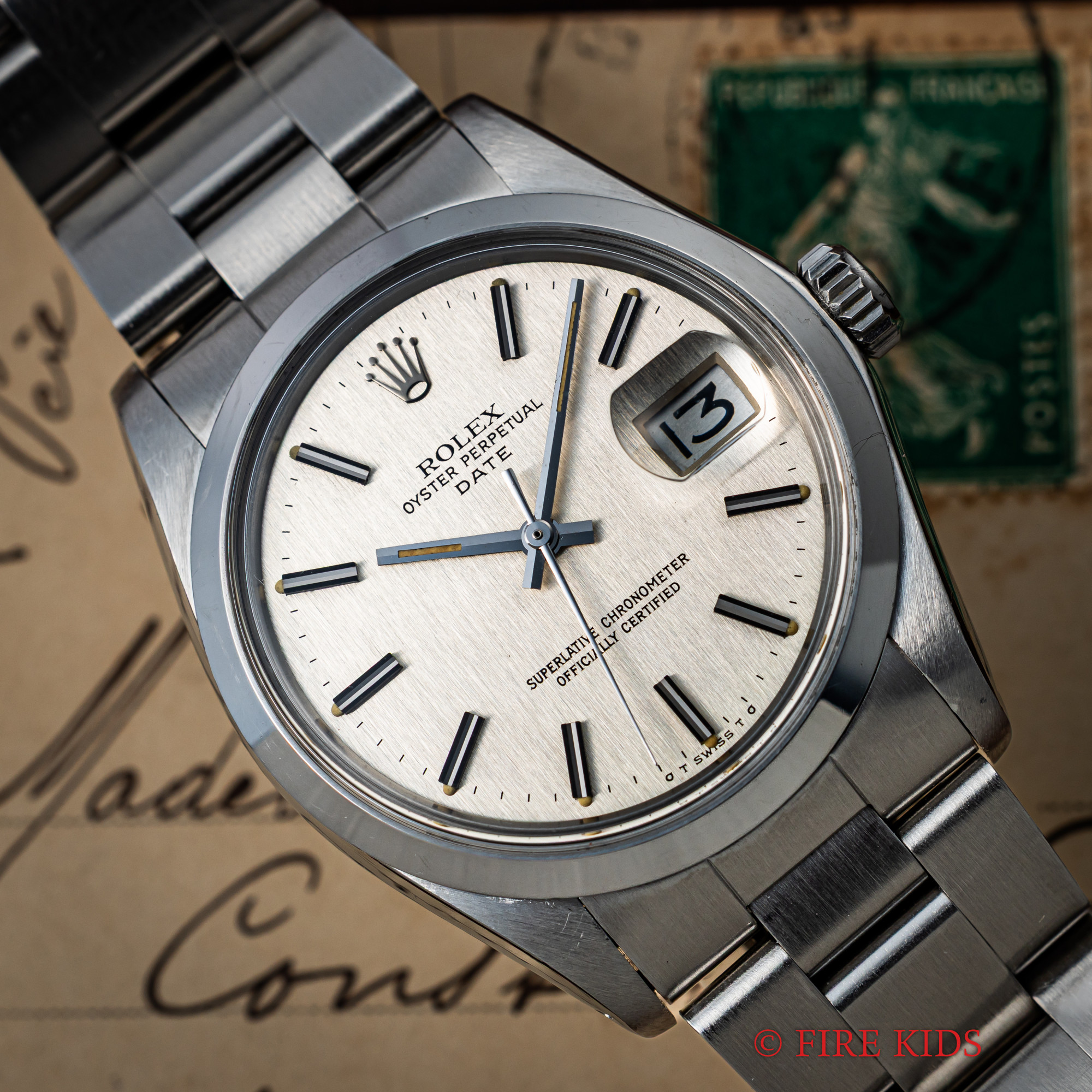 ロレックス オイスターパーペチュアルデイト Ref.1500 1972年製 シグマダイヤル 純正ブレス 自動巻き