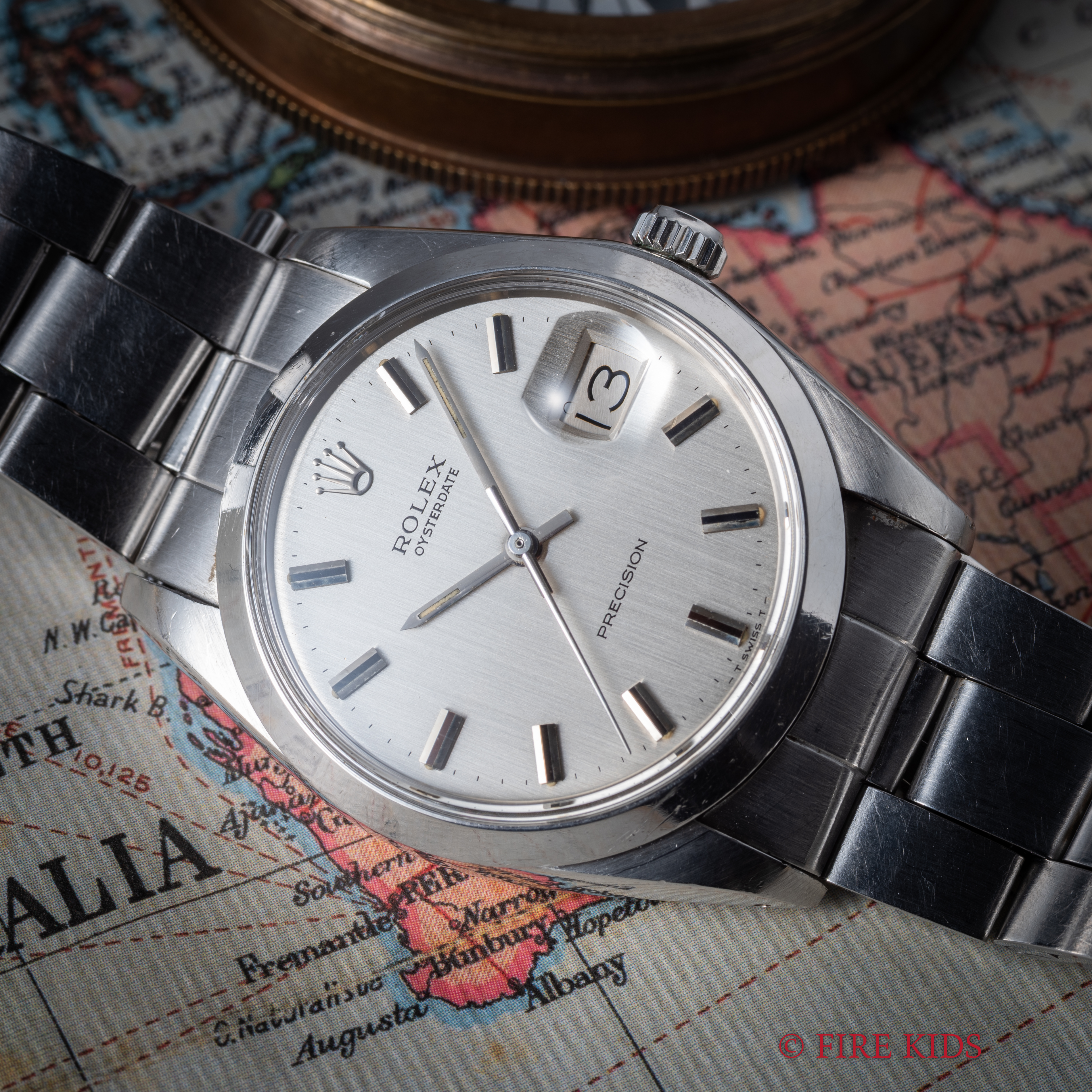 ロレックス オイスターデイト 1972年製 Ref.6694 シルバーダイヤル 手巻 純正巻きブレス