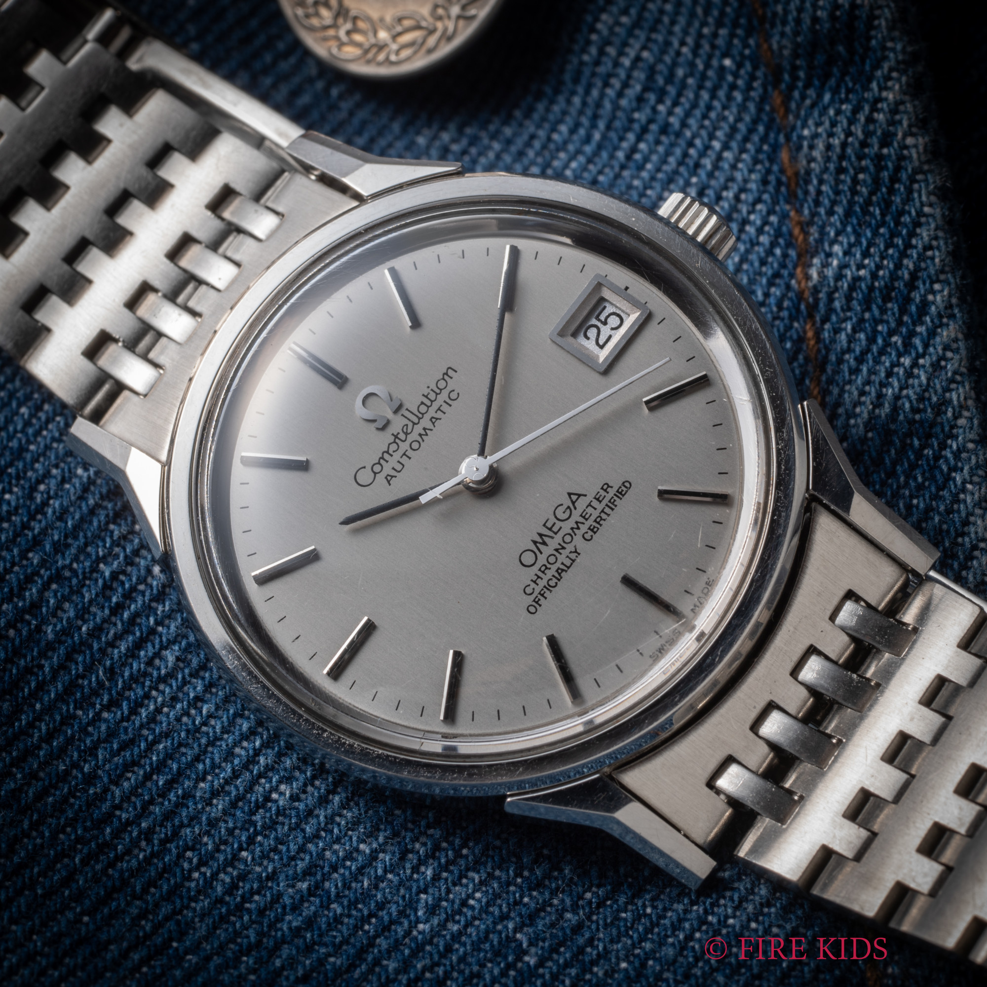 オメガ コンステレーション 1973年製 ハイビート自動巻クロノメーター Cal.1011 純正ブレス