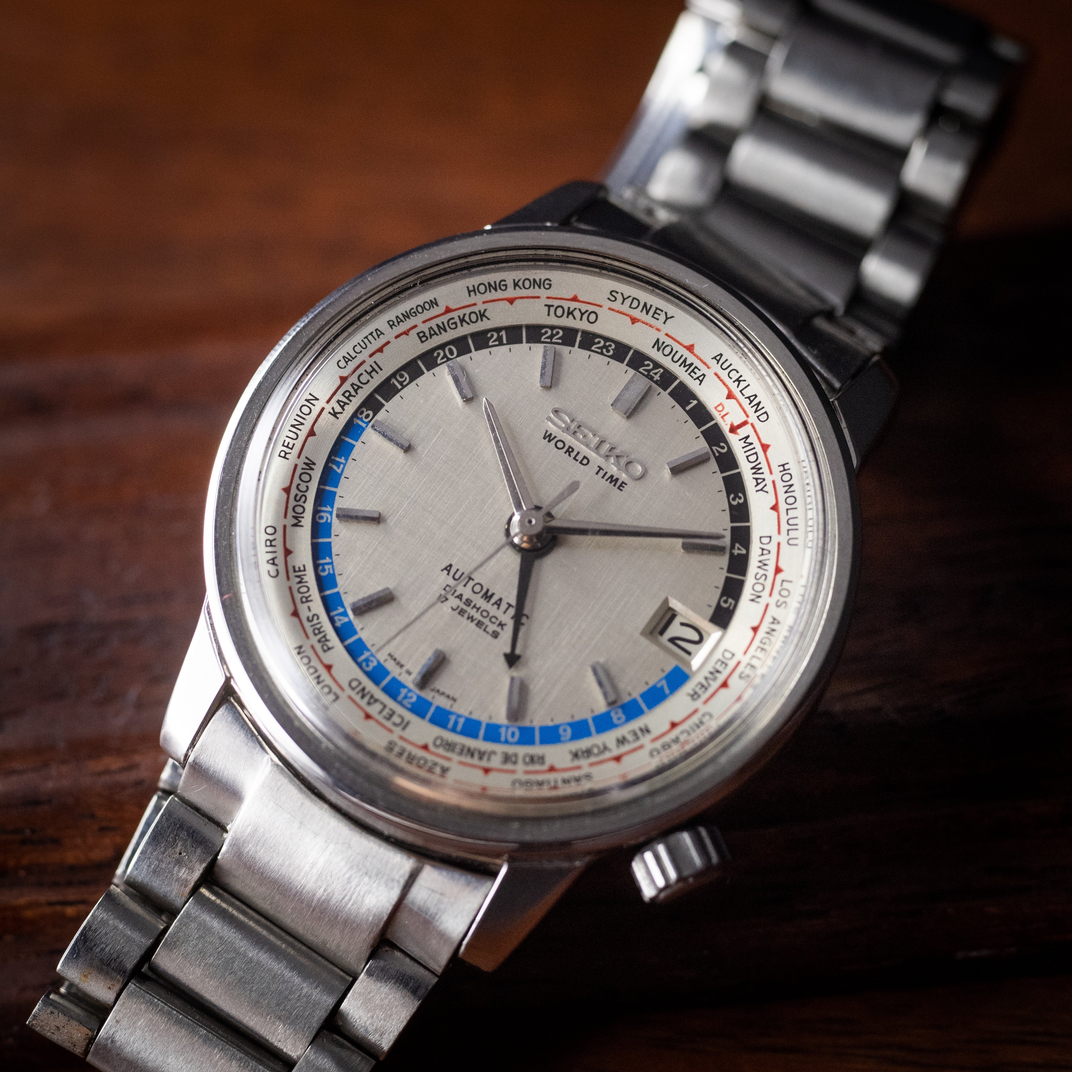 セイコー ワールドタイム 1st 1964年製 聖火マーク オートマチック
