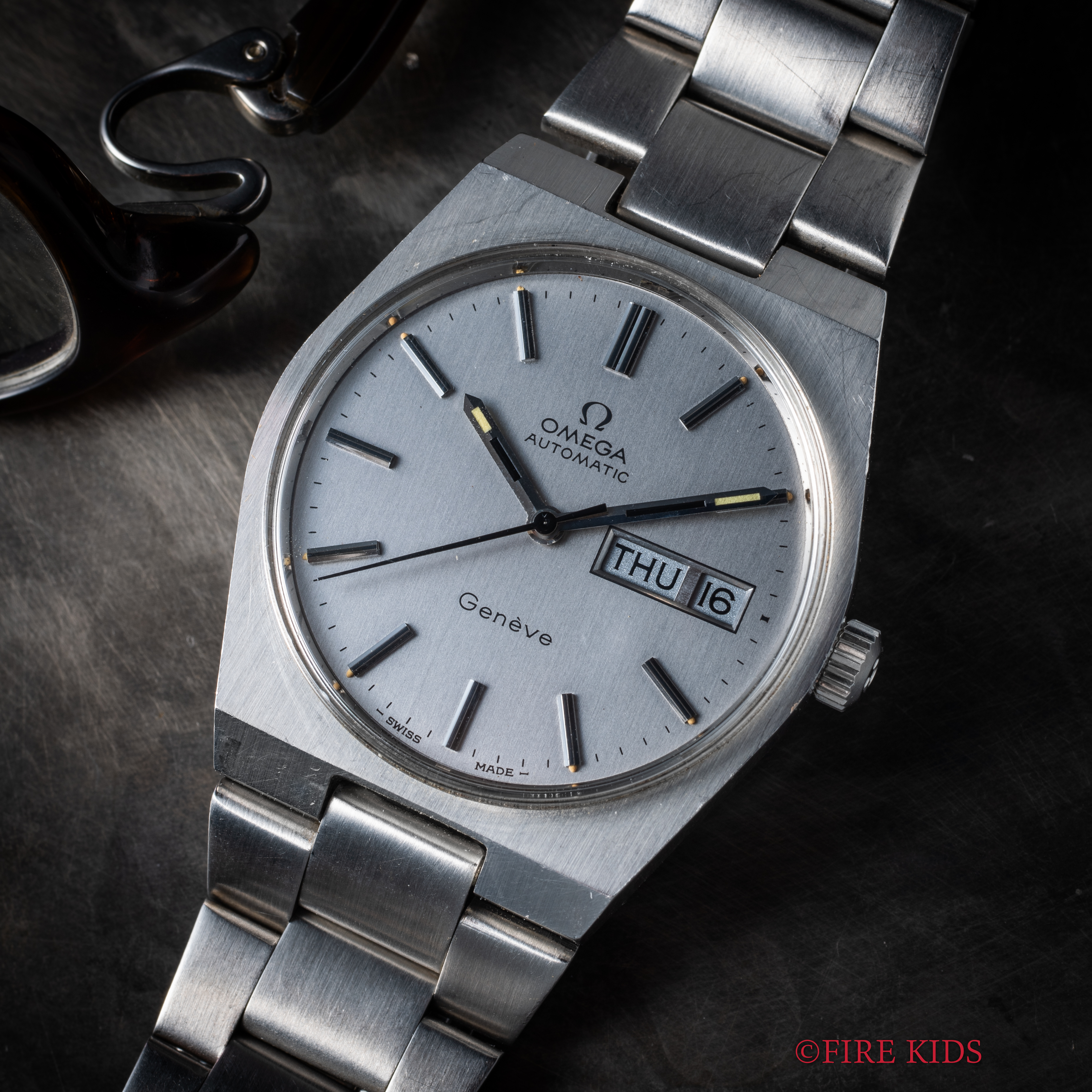 オメガ ジュネーブ 1974年製 Ref.166.0125 オートマチック 一体型ブレス