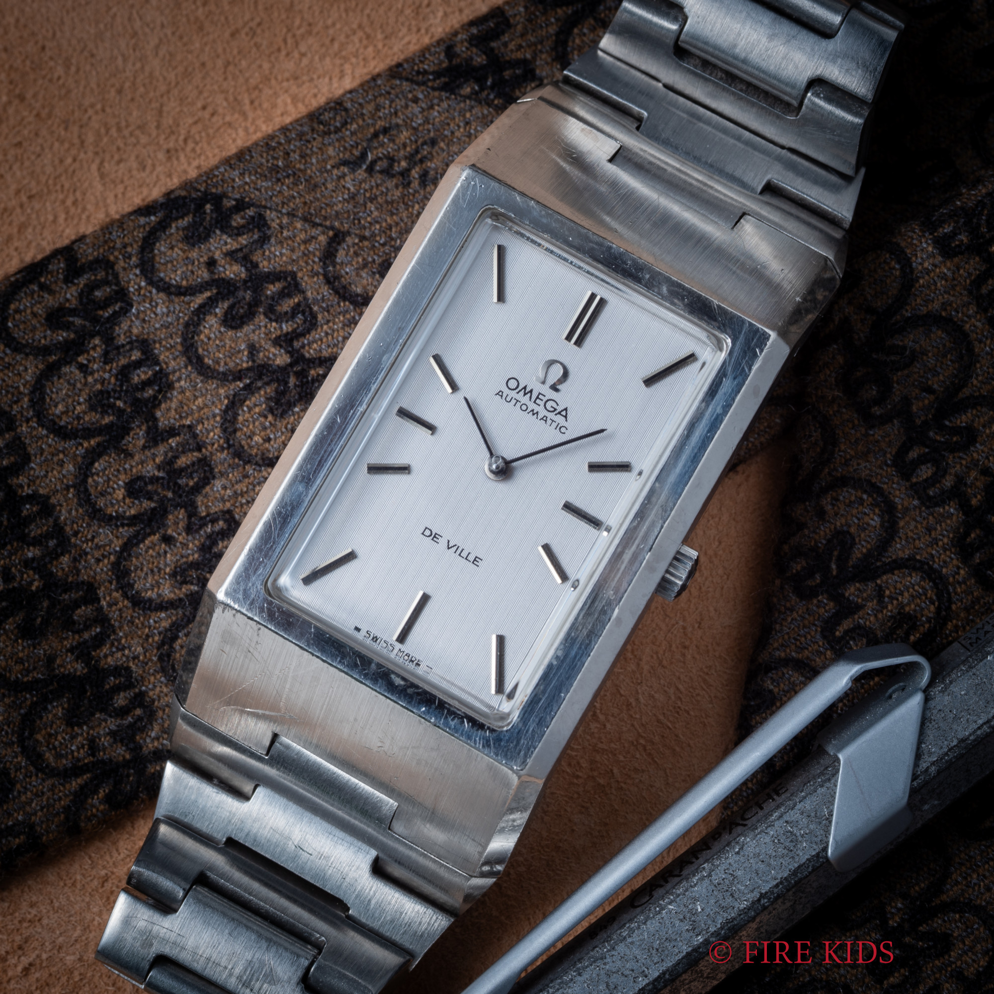 オメガ デ・ヴィル 1972年製 レクタンギュラーケース Cal.684 自動巻 純正ブレス付き