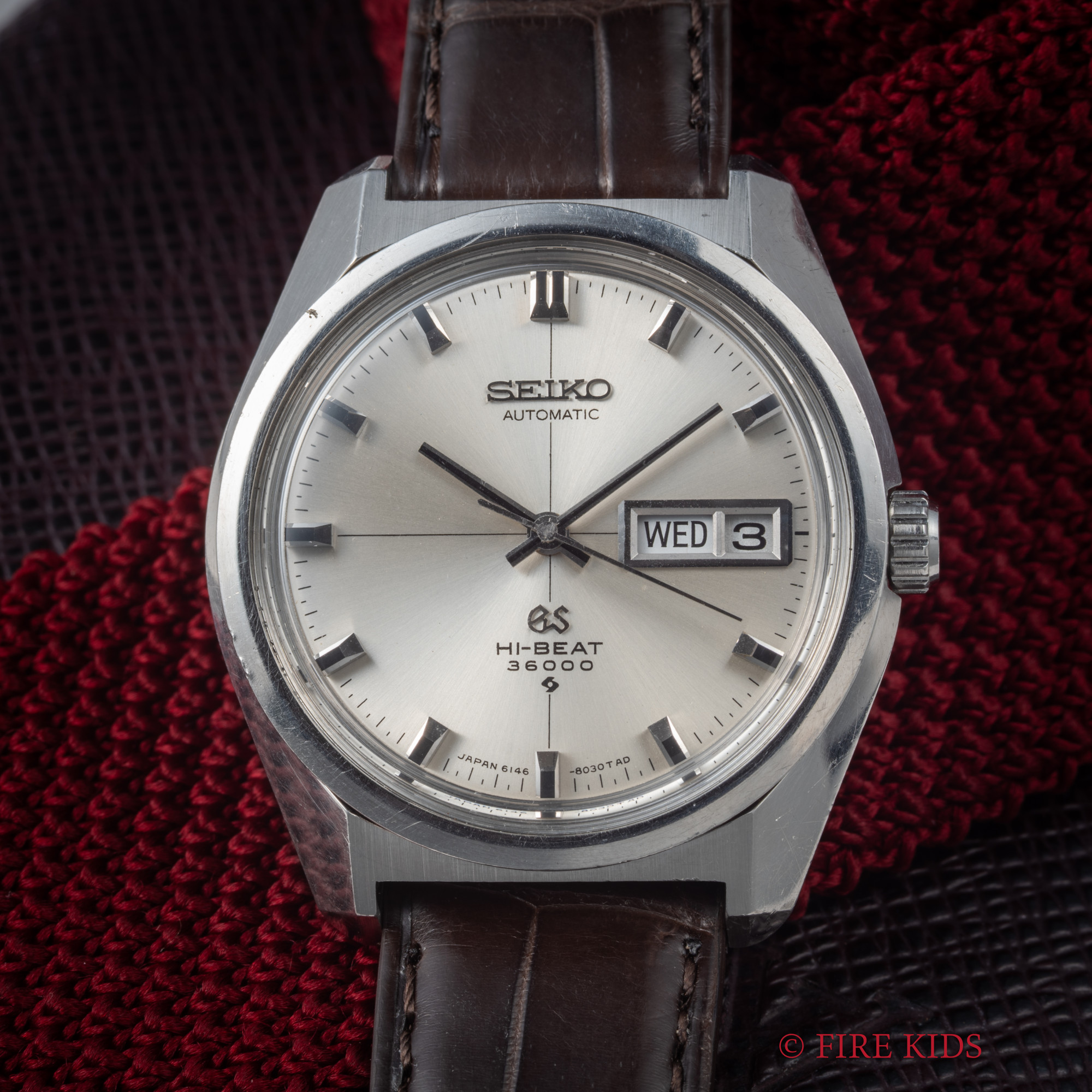 グランドセイコー 61GS クロスライン 1969年製 ハイビート自動巻き デイデイト クロスライン