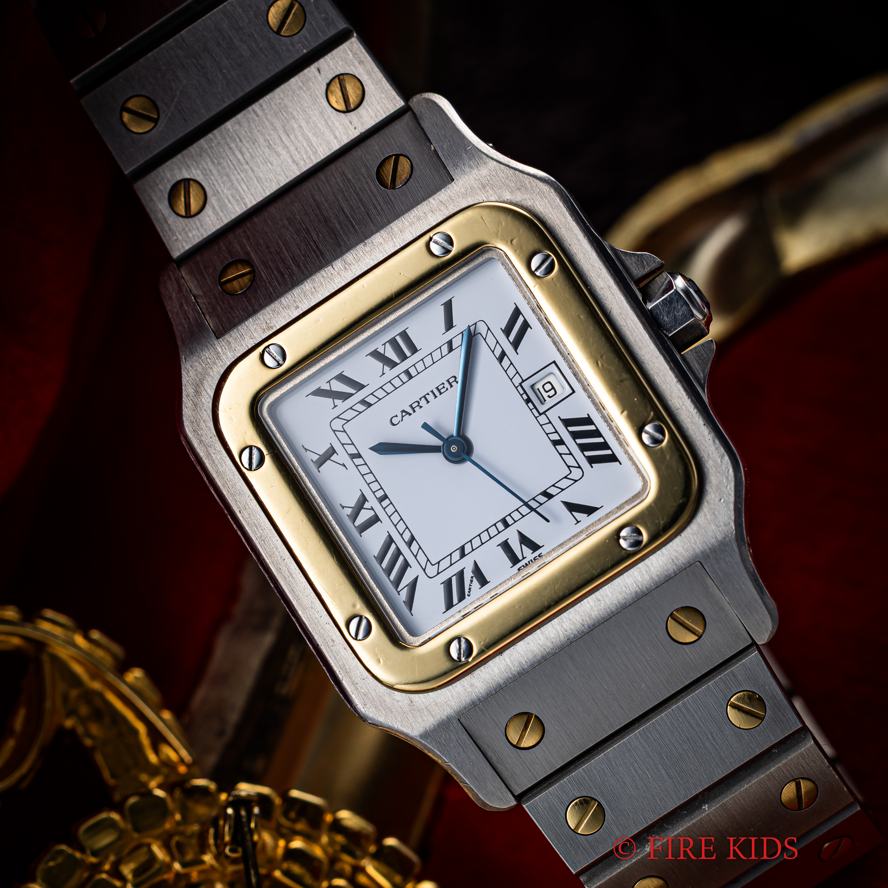 カルティエ サントス LMサイズ コンビ 自動巻き 1980年代製 Ref.2961