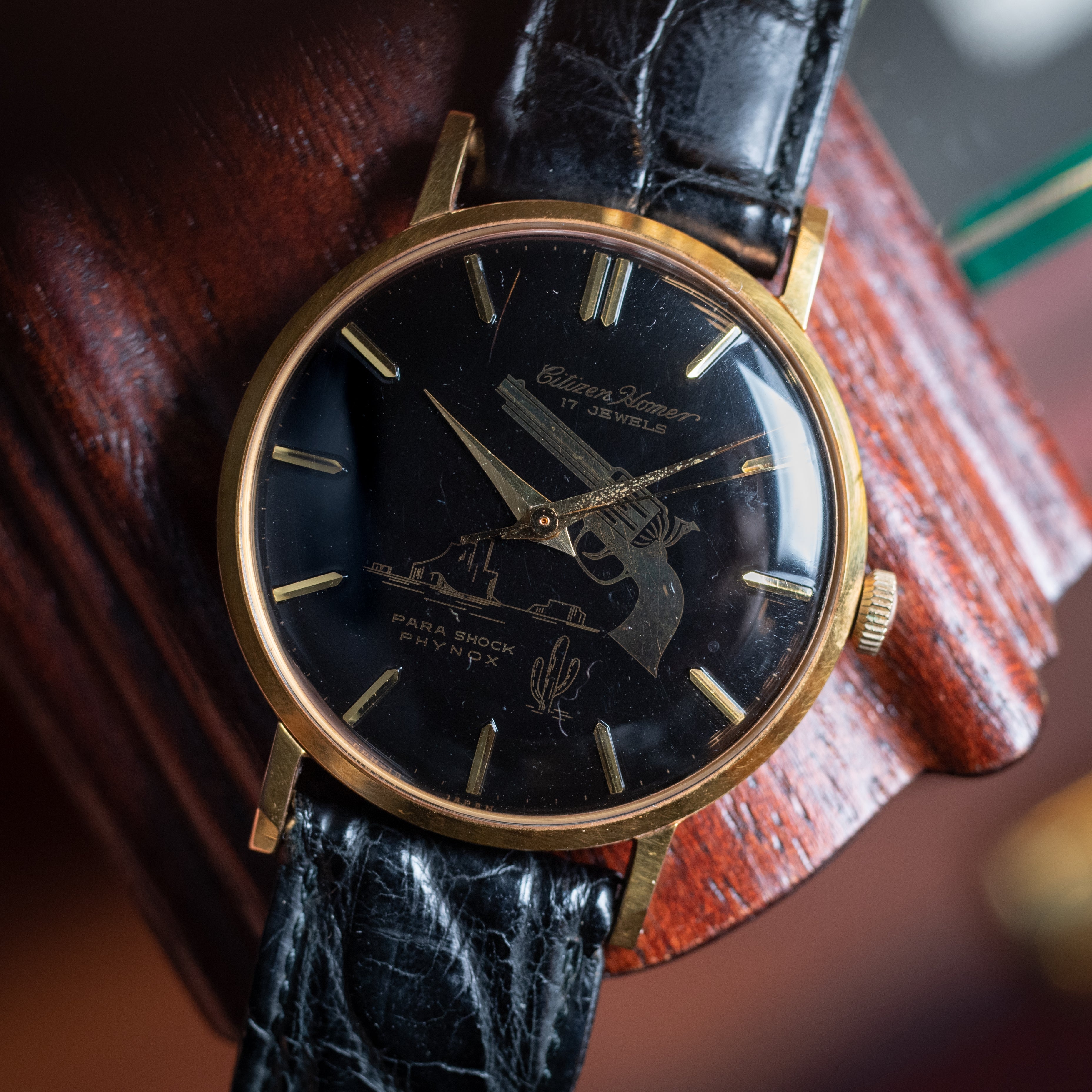 シチズン 1962年製 ホーマー パンジー ブラックダイヤル ピストル