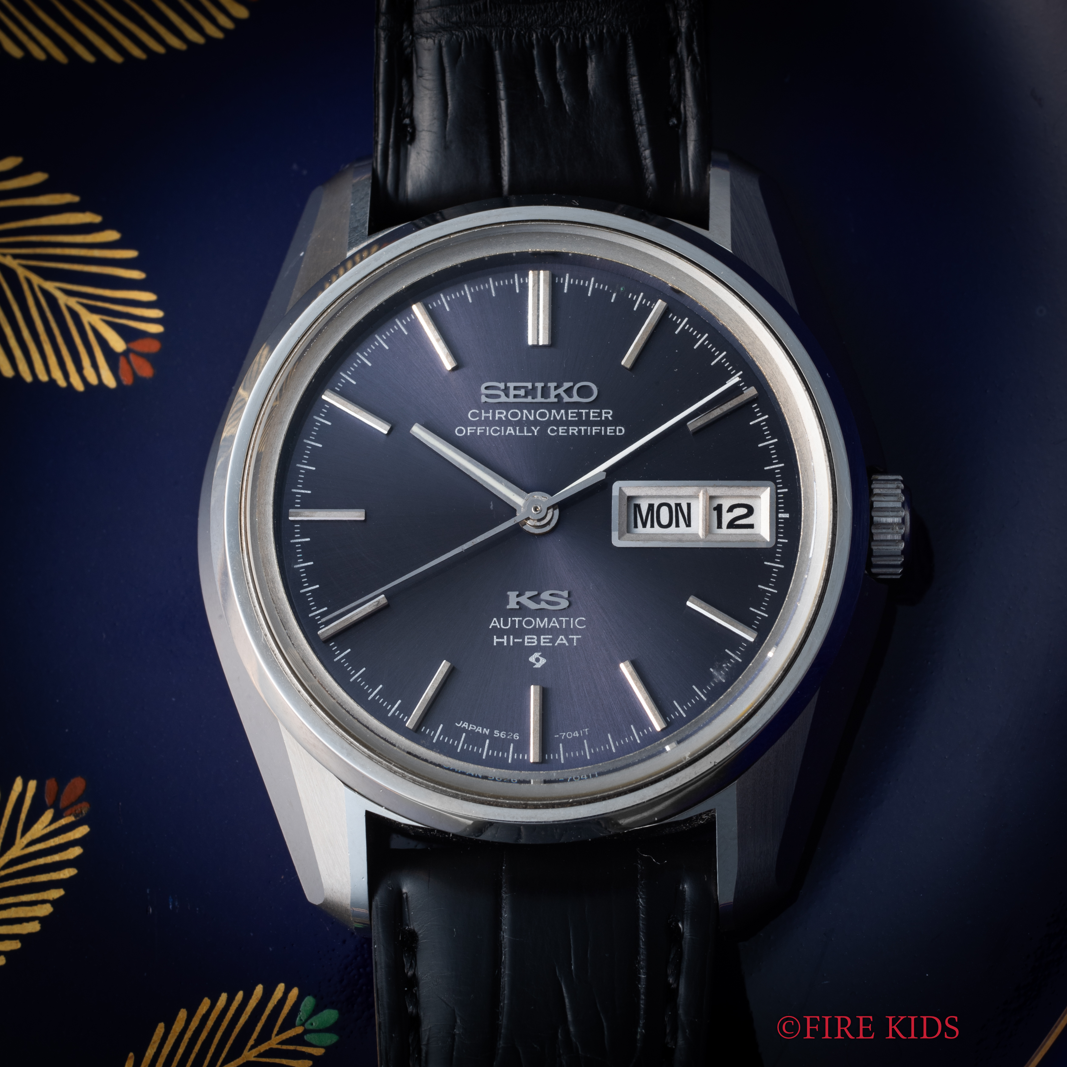 56キングセイコー クロノメーター ネイビーダイヤル ハイビート 自動巻き 1974年製 Ref.5626-7041