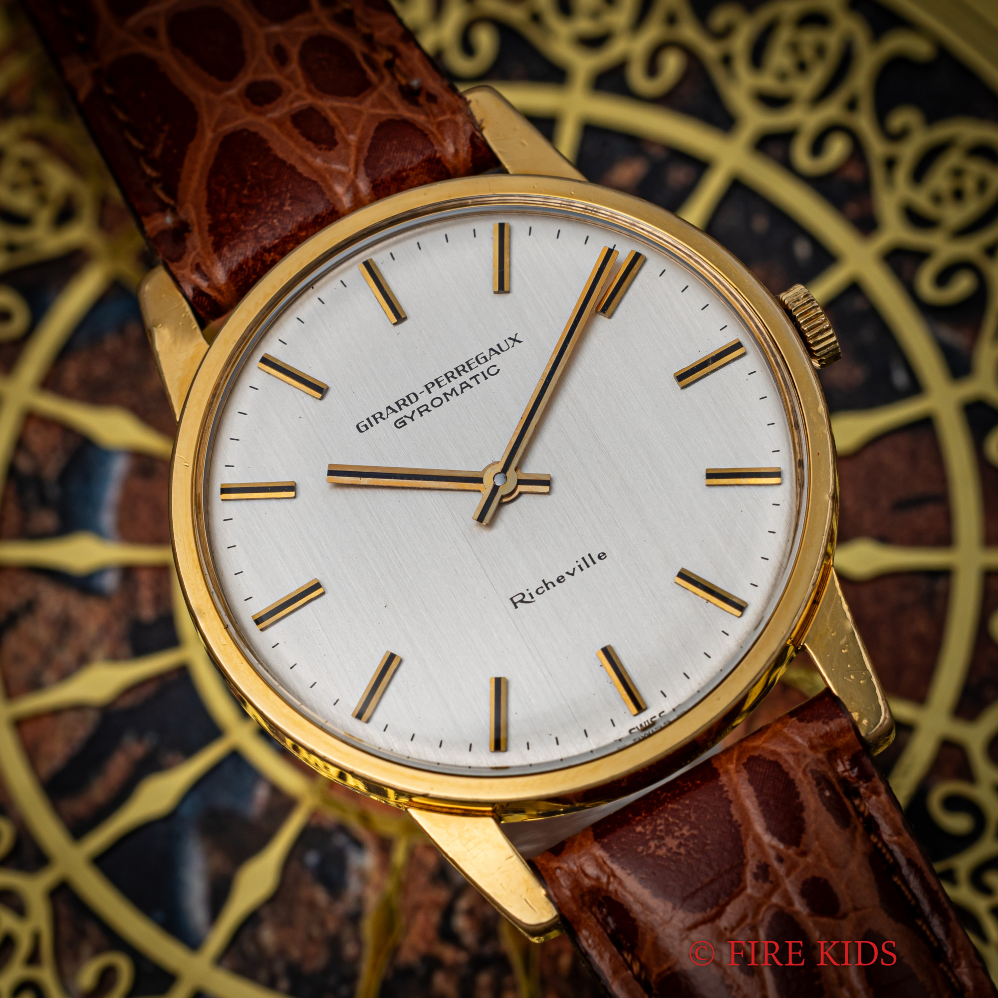 ジラールペルゴ リシュビル ジャイロマチック 1970年代製 薄型自動巻き Cal.820 GP/ステンバックケース ノンデイト