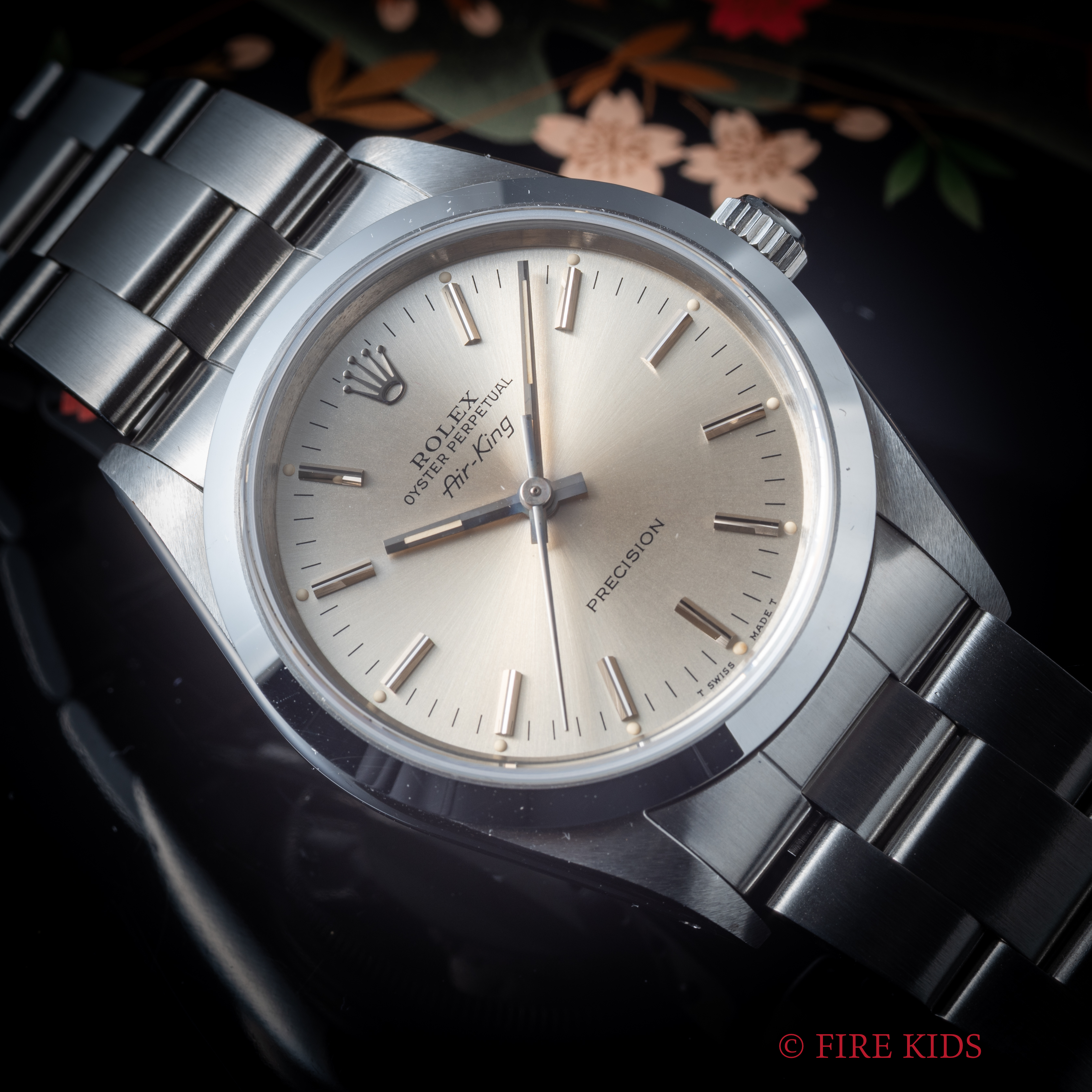 ロレックス エアキング 1990～1991年製 Ref.14000 ノンデイト自動巻き 純正オイスターブレス