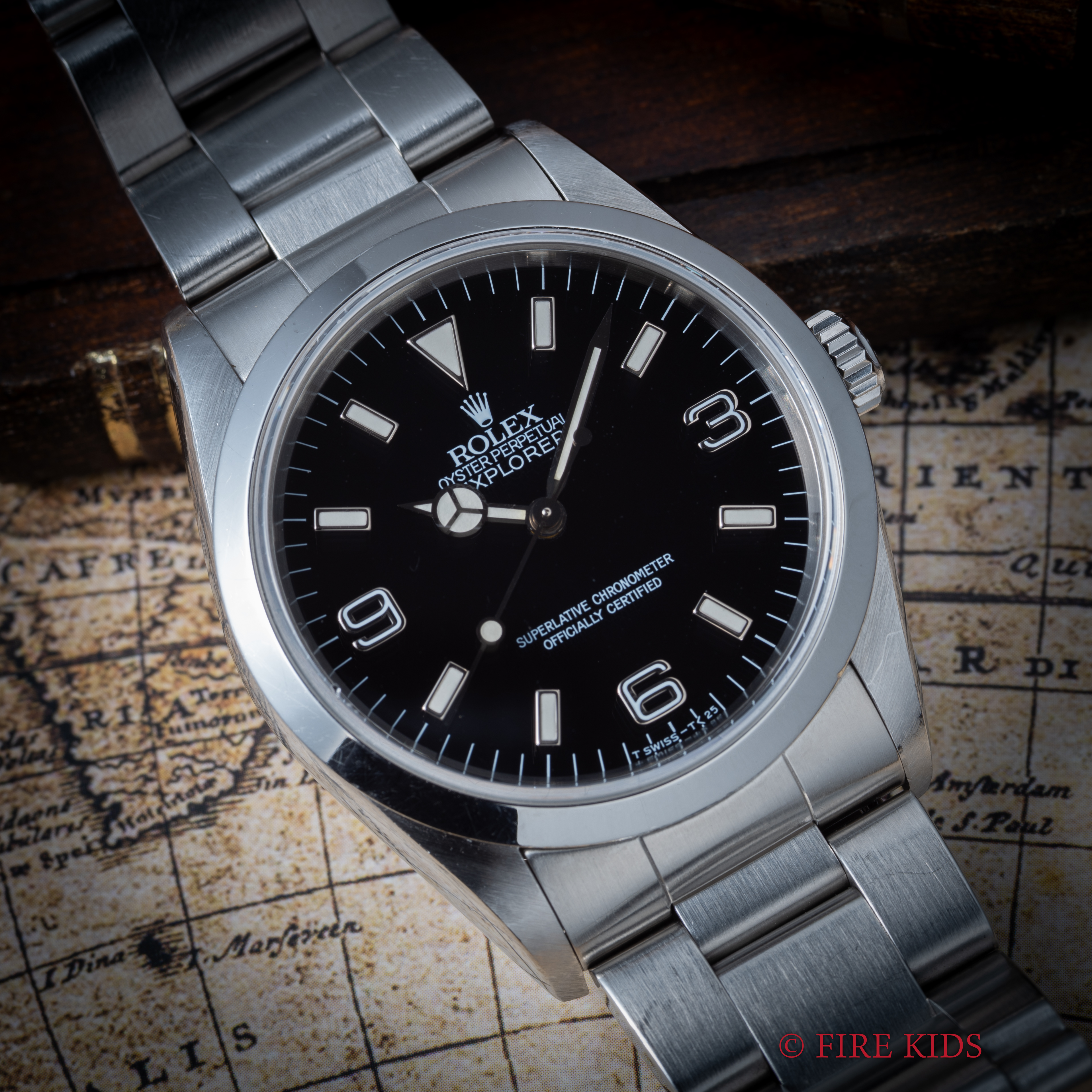 ロレックス エクスプローラー 1997年製 Ref.14270 トリチウム夜光 箱、ギャランティー、冊子