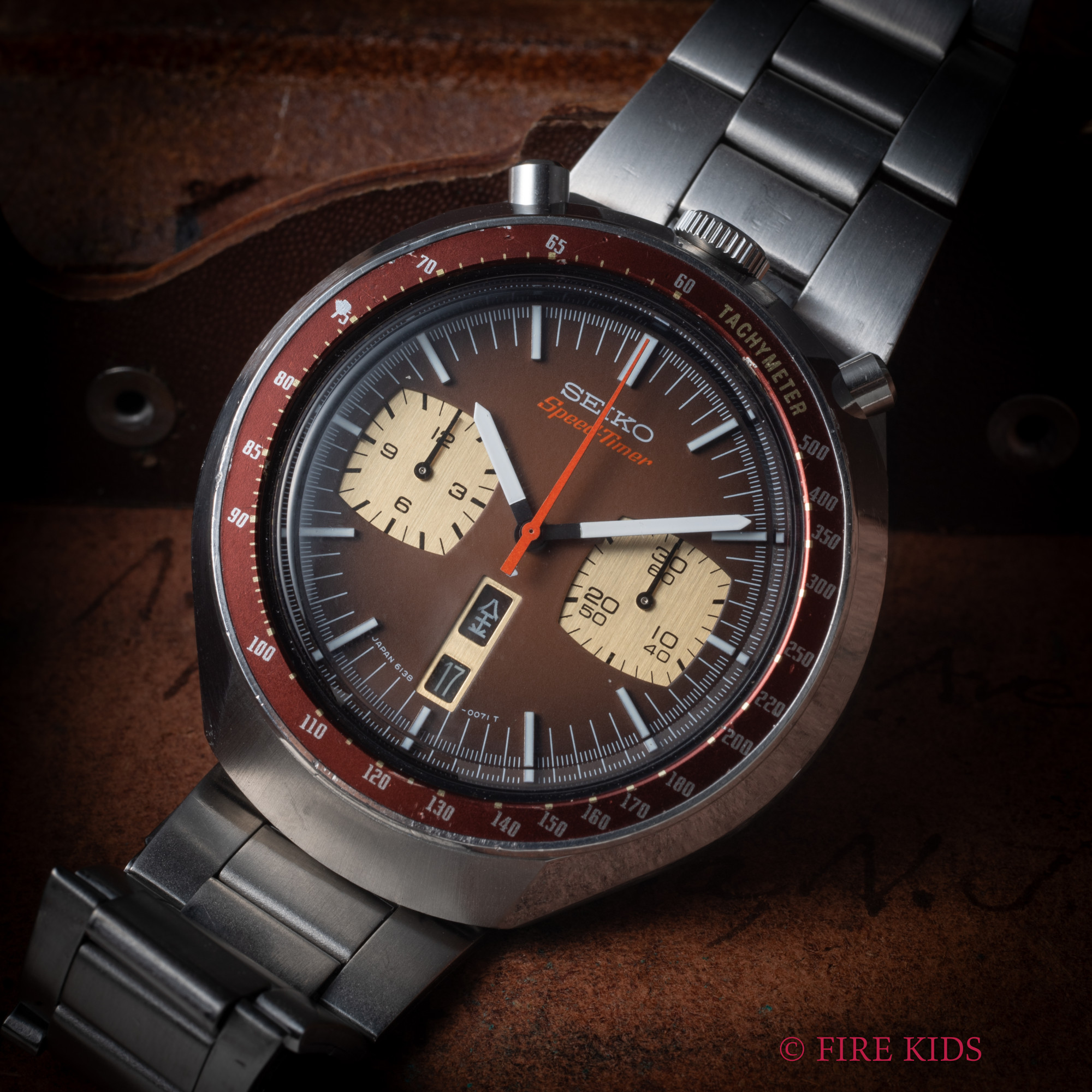 セイコー クロノグラフ スピードタイマー 茶馬 1976年製 Ref.6138-0040 純正ブレス付き