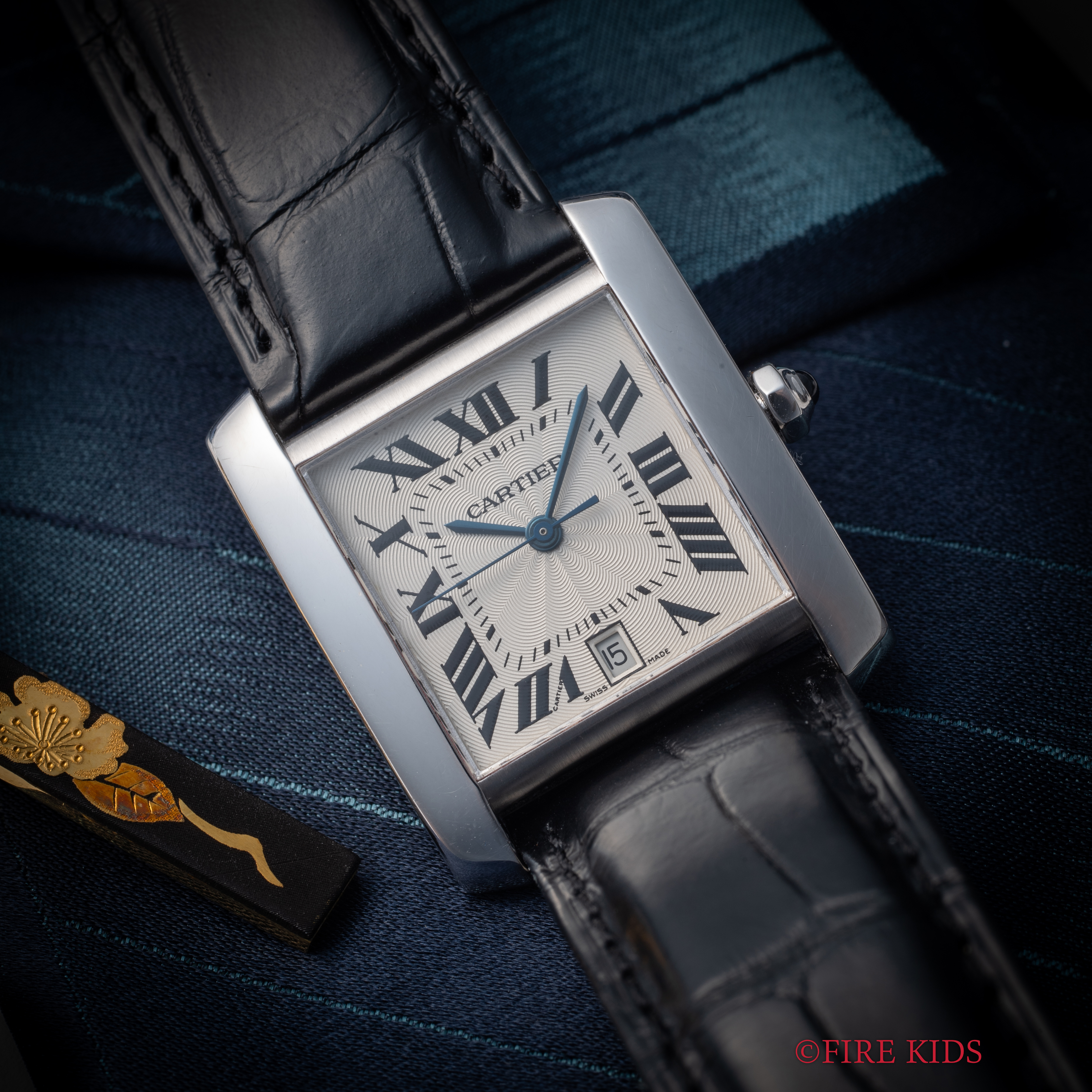 カルティエ タンクフランセーズ LM 18金無垢ホワイトゴールド 1990年代 自動巻き