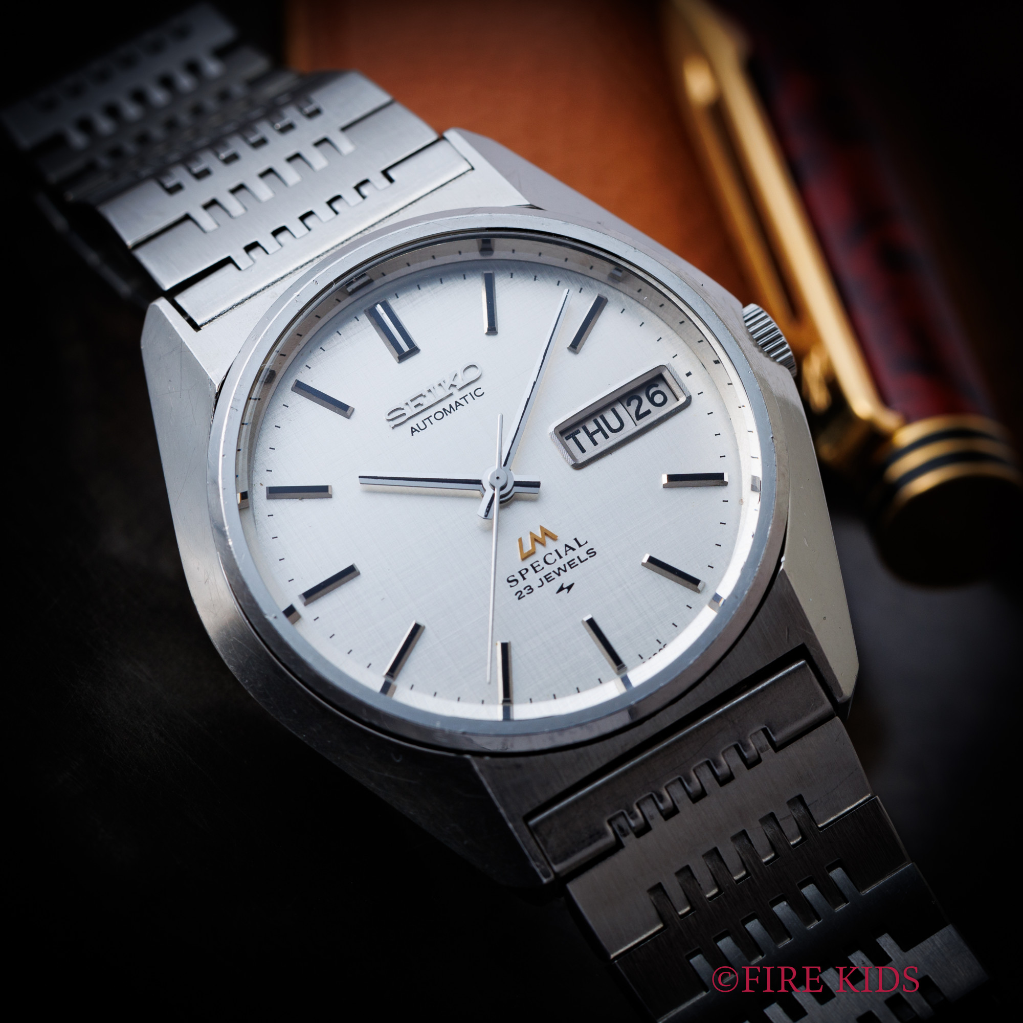 セイコー ロードマチックスペシャル デイデイト 純正ブレス 1976年製 リネンダイヤル