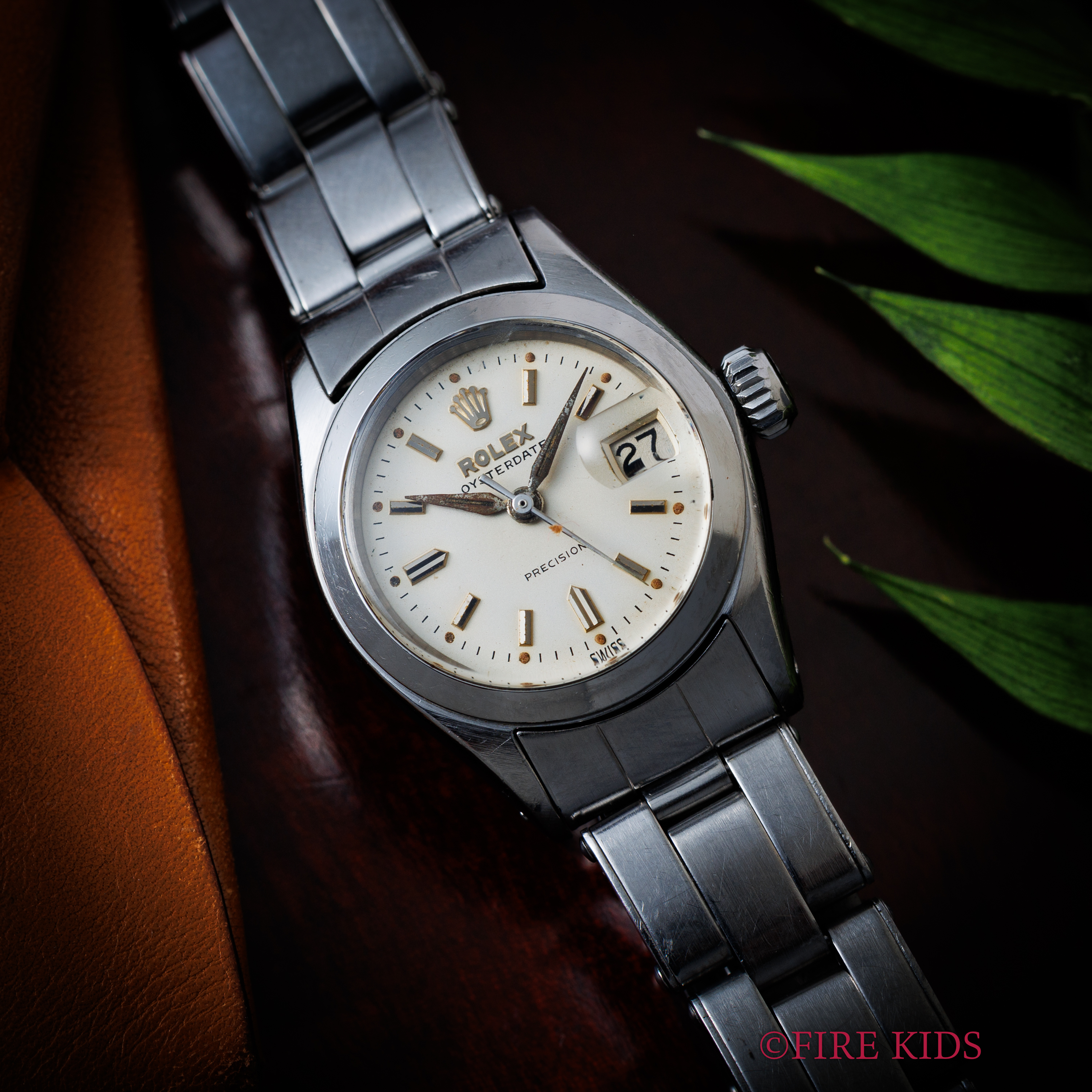 ロレックス ROLEX オイスターデイト 1960年製 レディース Ref.6406 手巻き 純正リベットブレス