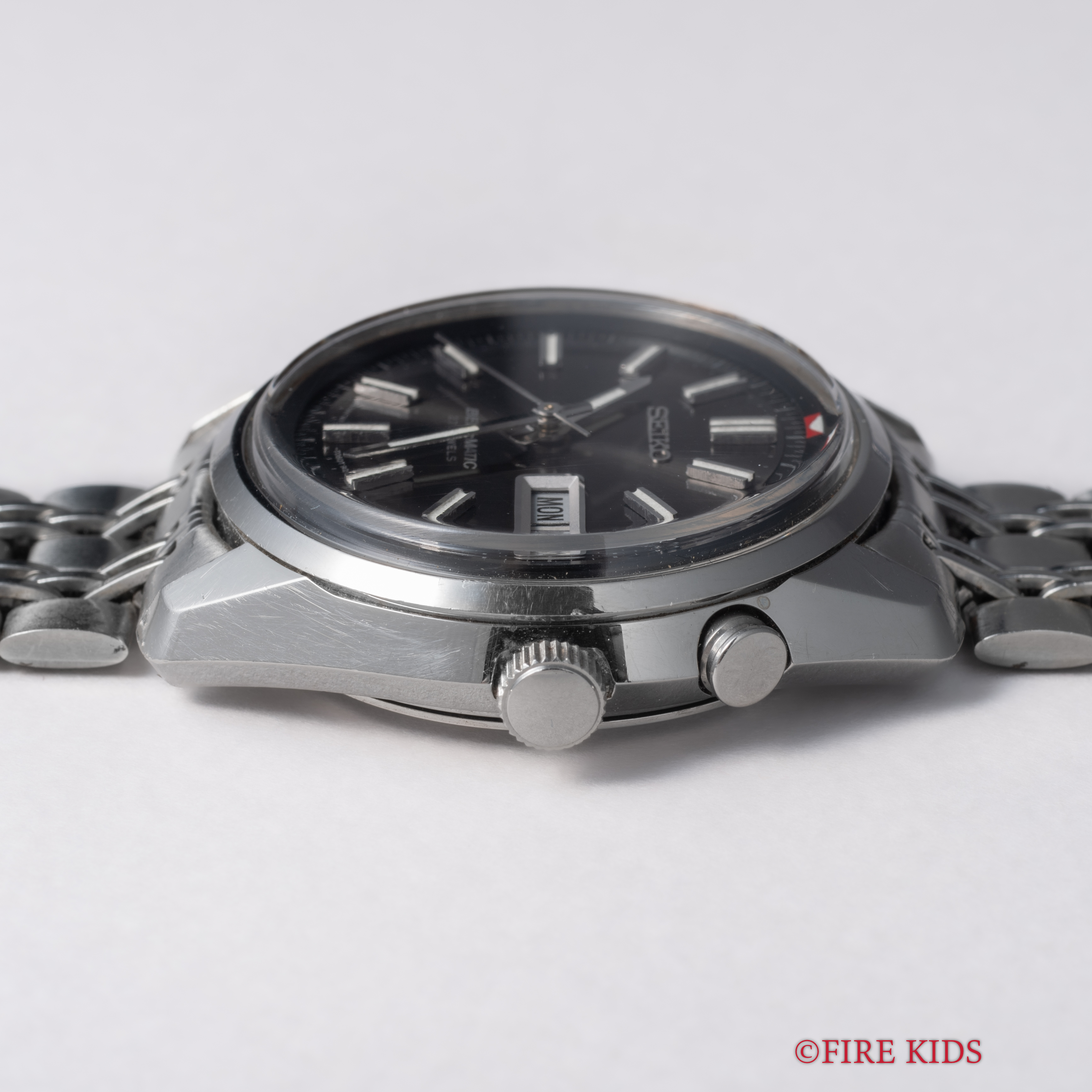 美品 セイコー プレスマチック　70年代 自動巻き時計 シルバー ワンオーナー 美品 セイコー プレスマチック 70年代 自動巻き時計 シルバー ワン