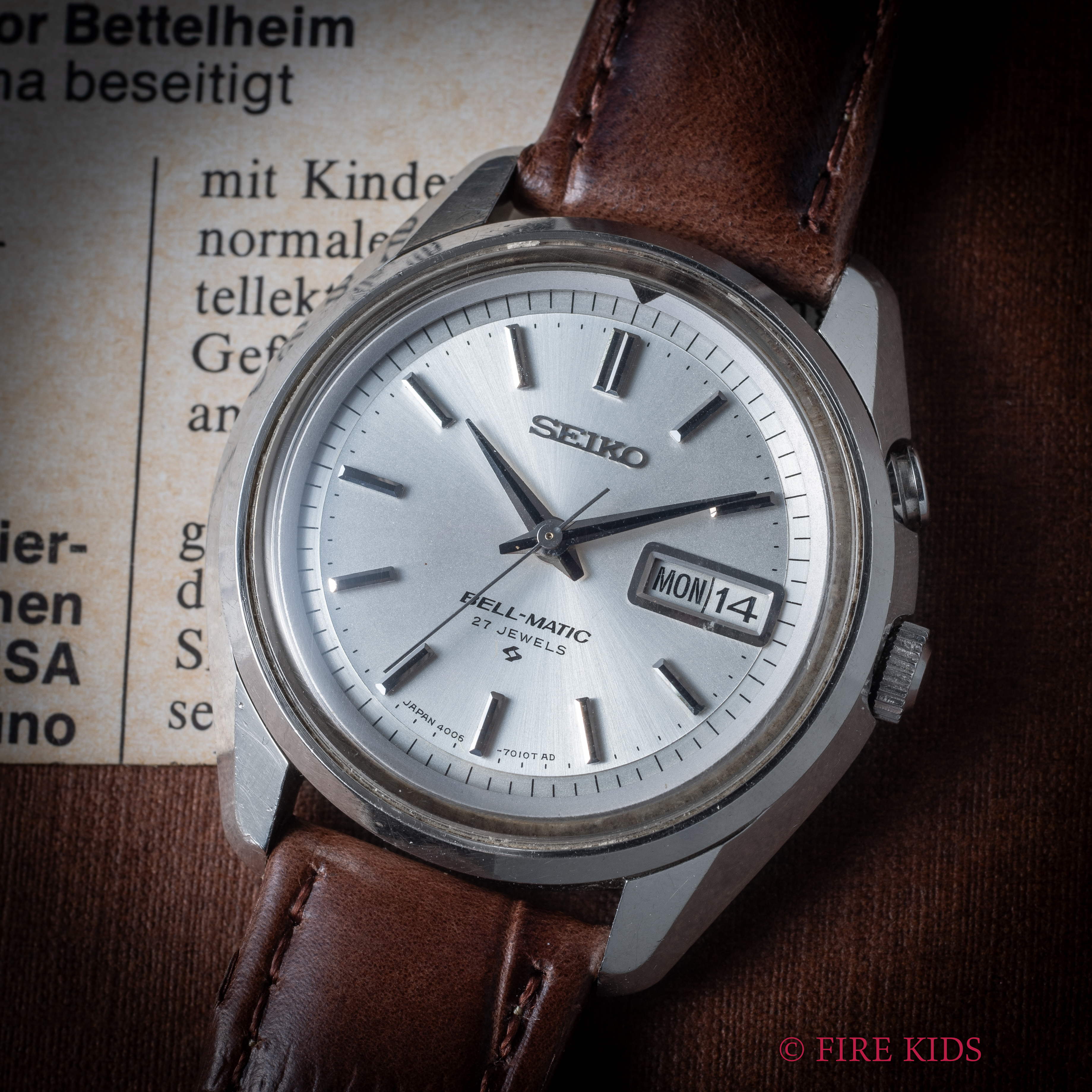 セイコー ベルマチック 1968年製 ステンレス 自動巻き アラームウォッチ Ref.4006－7010