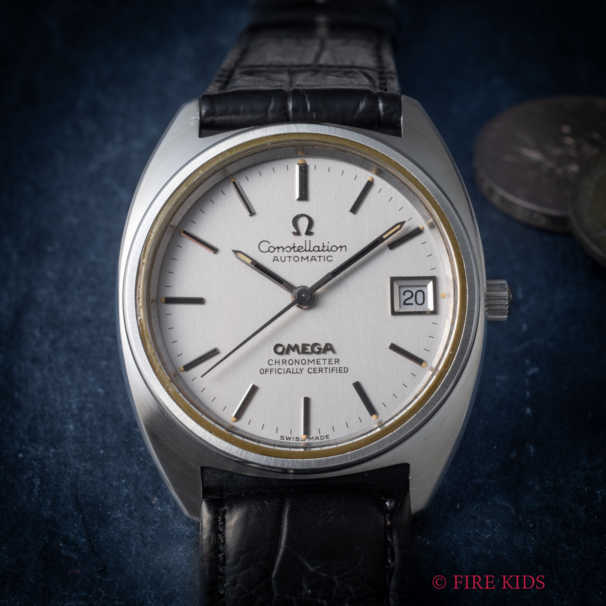 オメガ コンステレーション 1973年製 ジェンタデザイン後期型 クロノメーター自動巻 Cal.1011 シルバーダイヤル