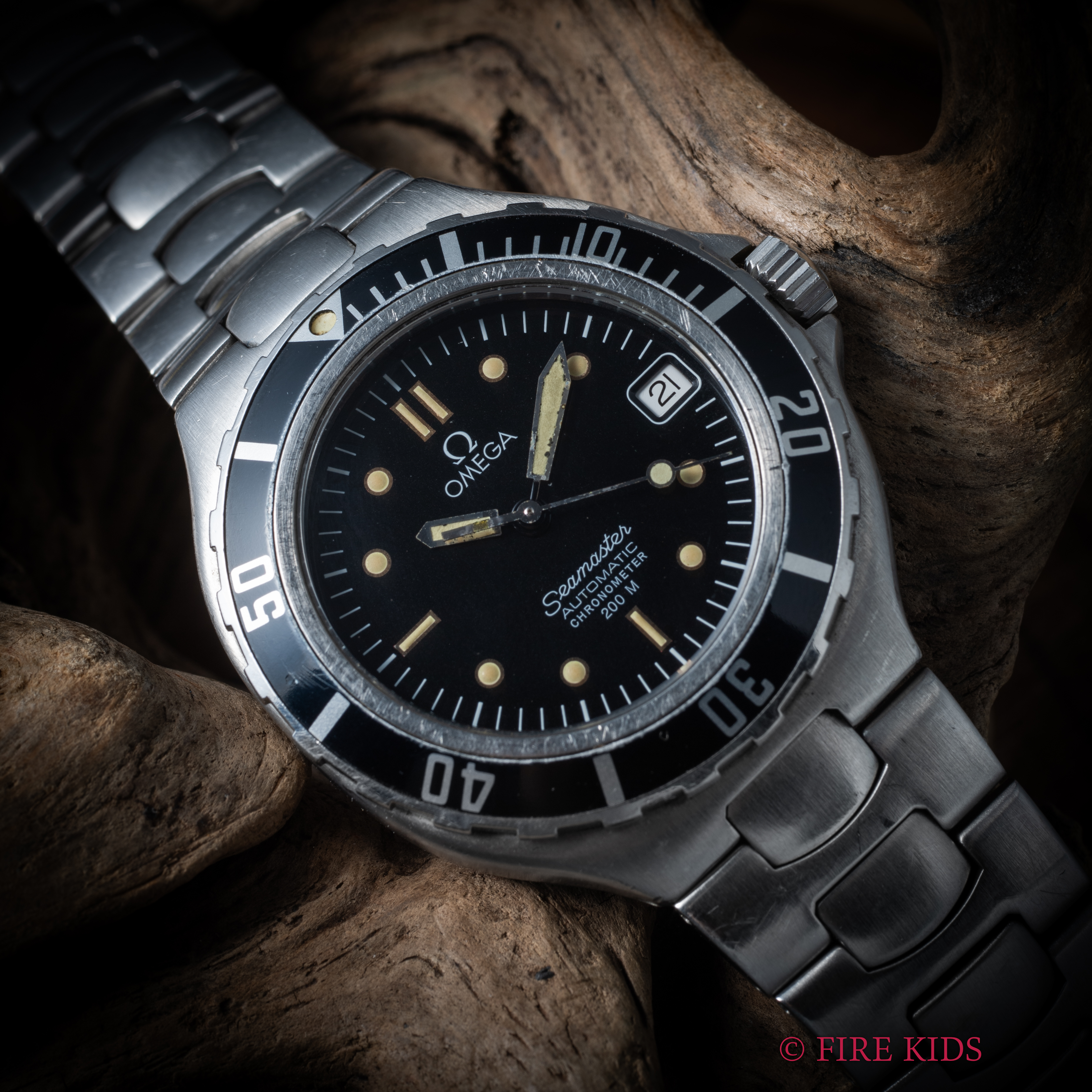 オメガ シーマスター200m 1988年製 プレボンド ミッドサイズ 自動巻クロノメーター ジェンタデザイン