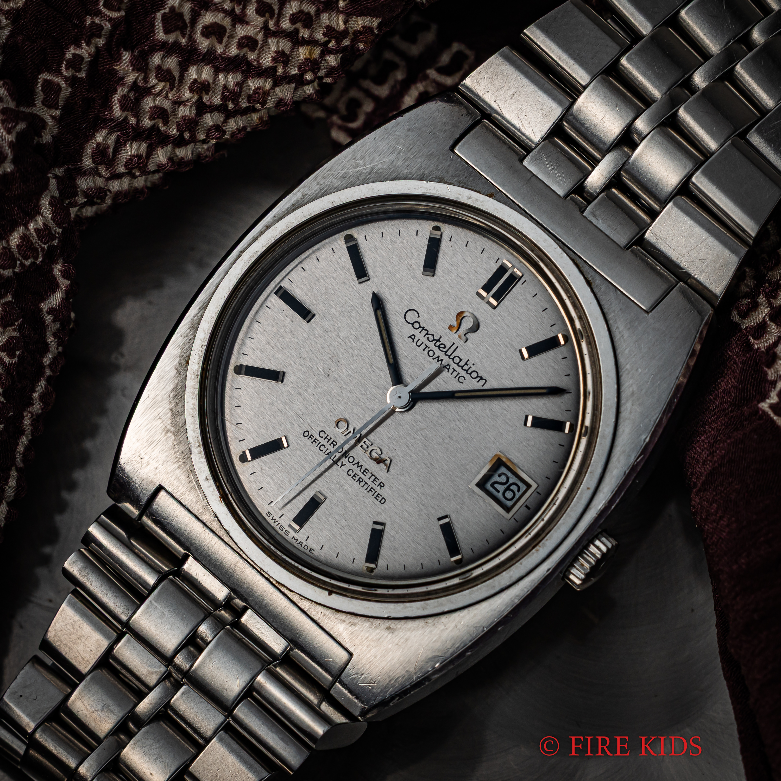 OMEGA　コンステレーション　シルバーオメガ コンステレーション 自動巻クロノメーター 1969年製 Ref.166.056 純正ブレス付き