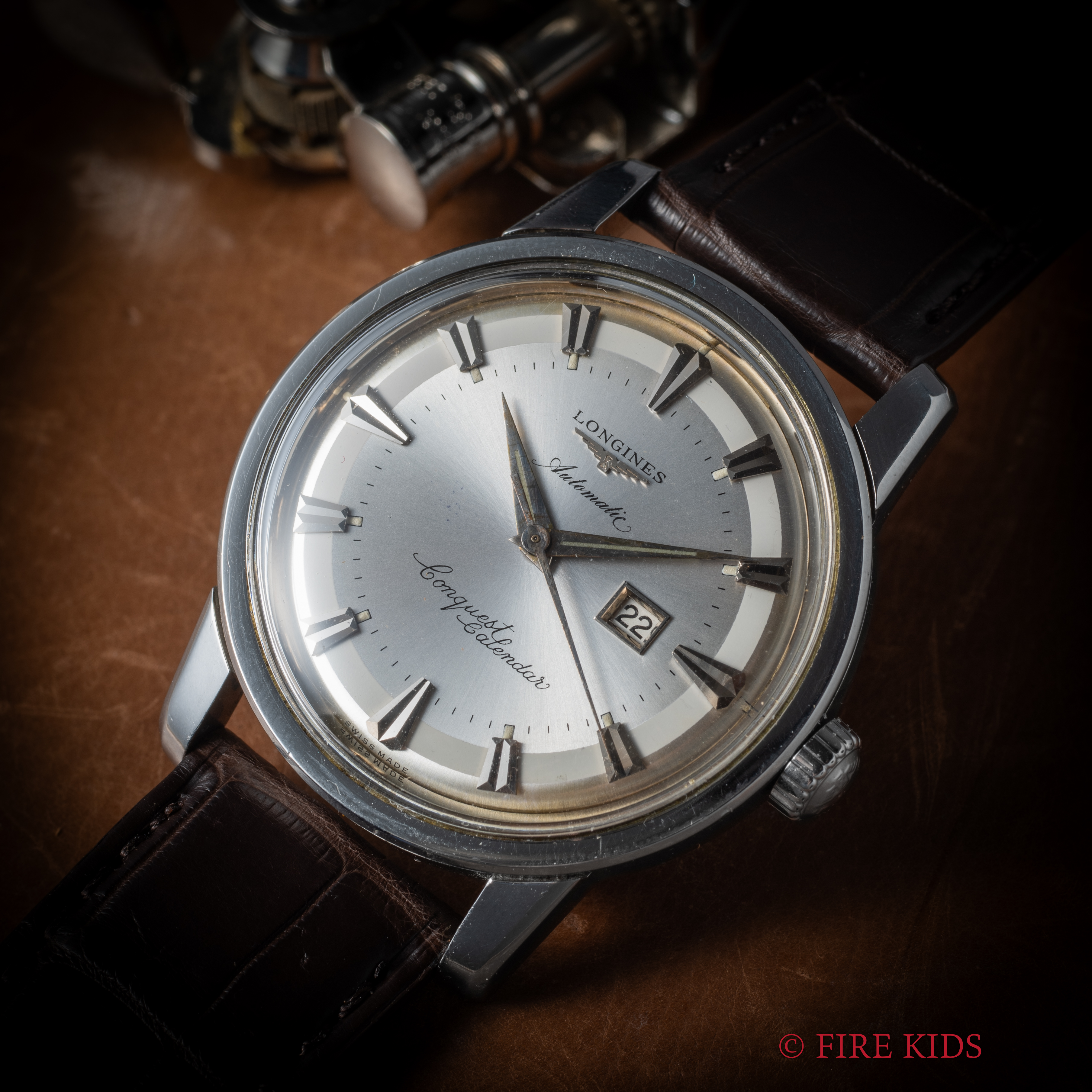 ロンジン コンクエストカレンダー 1959～1961年製 純正尾錠 自動巻き