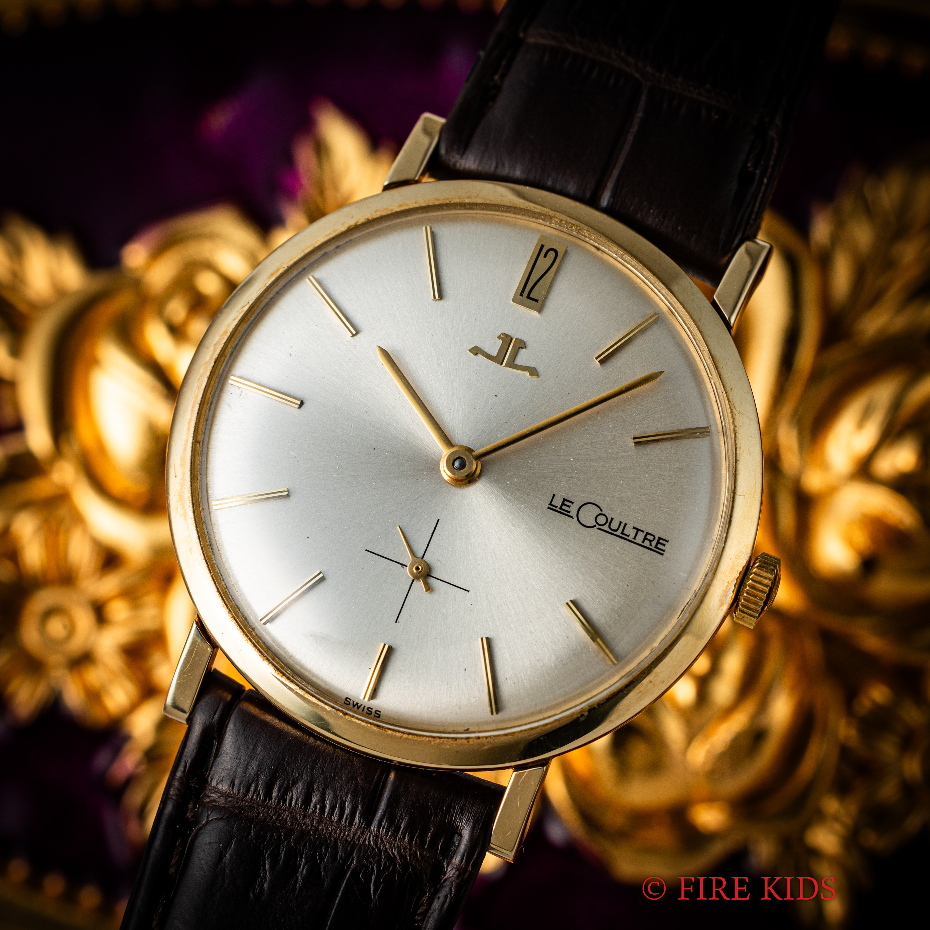 ジャガー・ルクルト 14金無垢 イエローゴールド スモセコ 1950年代製 手巻き Cal.K480/CW