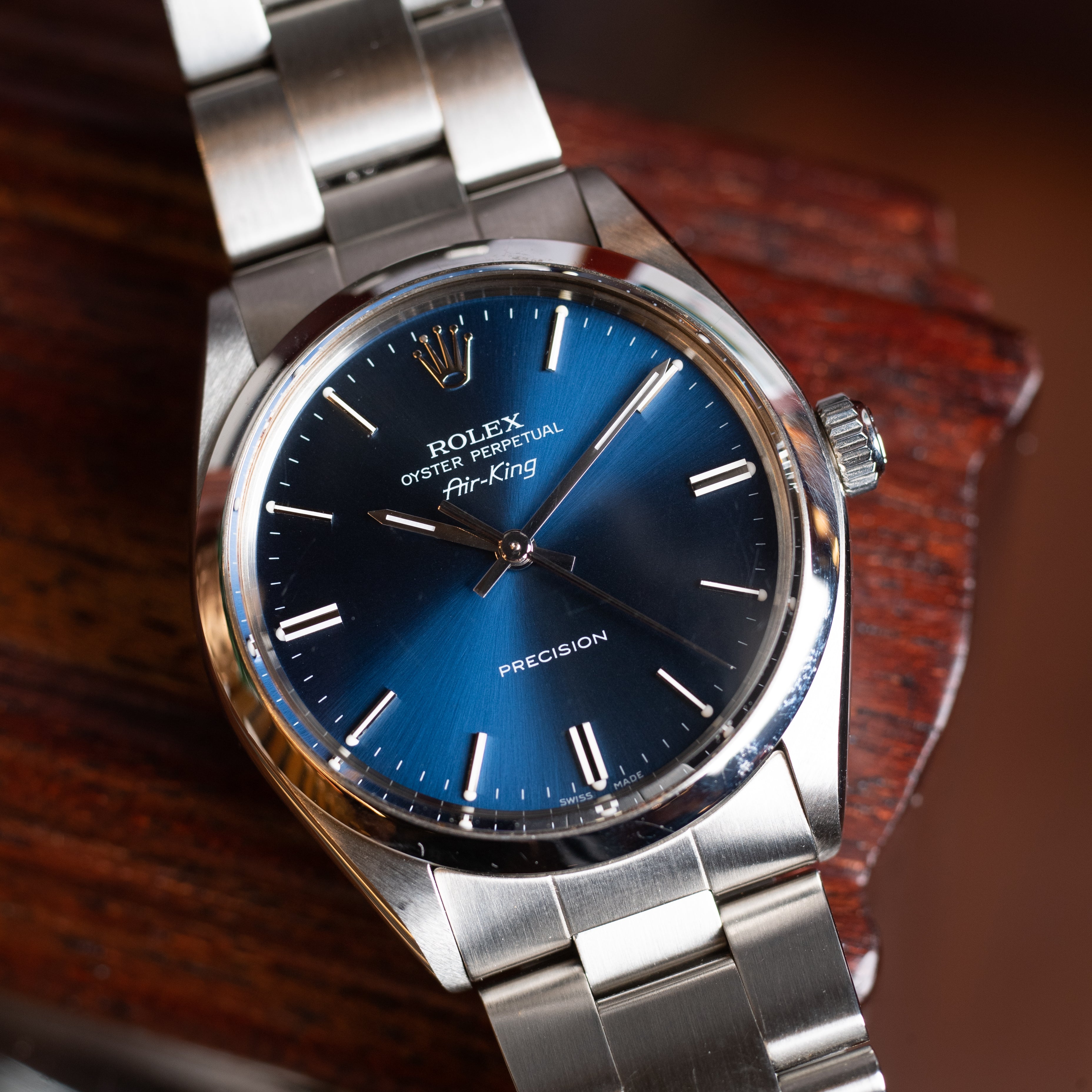 ロレックス エアキング 1983年製 Ref.5500 ブルーダイヤル 国際サービス保証書付き