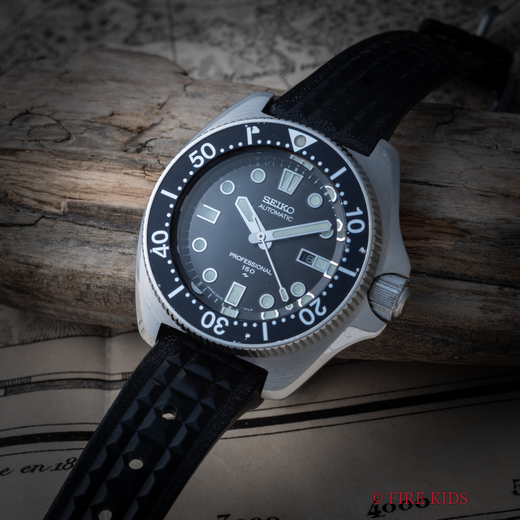 セイコー 150mプロフェッショナルダイバー 1980年製（昭和55年製） Ref.2205-0760 ボーイズサイズ 自動巻 オリジナルウレタンベルト