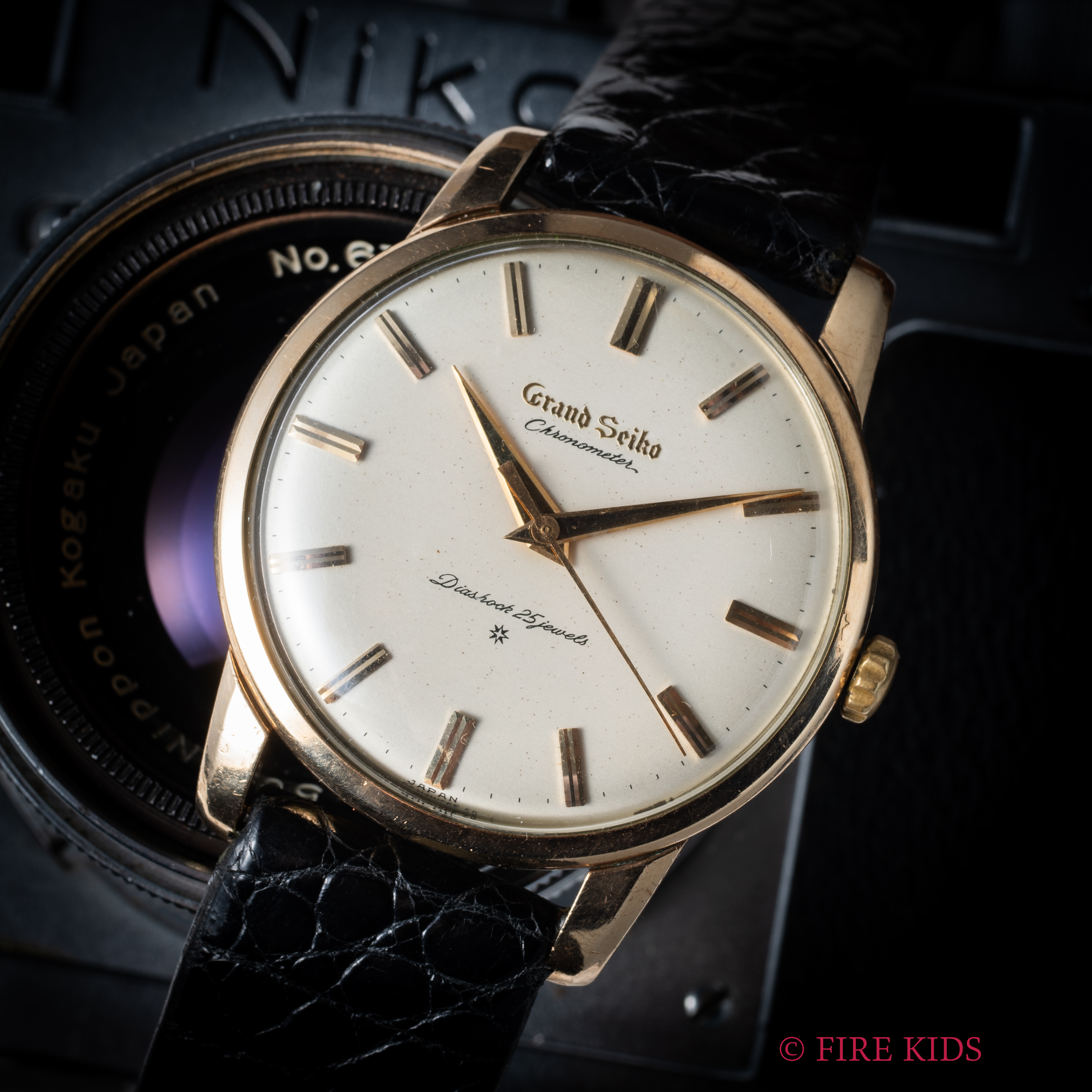 グランドセイコー 1st 後期型 1961年製 手巻き Ref.J14070E アップライトロゴ 箱、歩度証明、説明書、純正革ベルト、純正尾錠付き