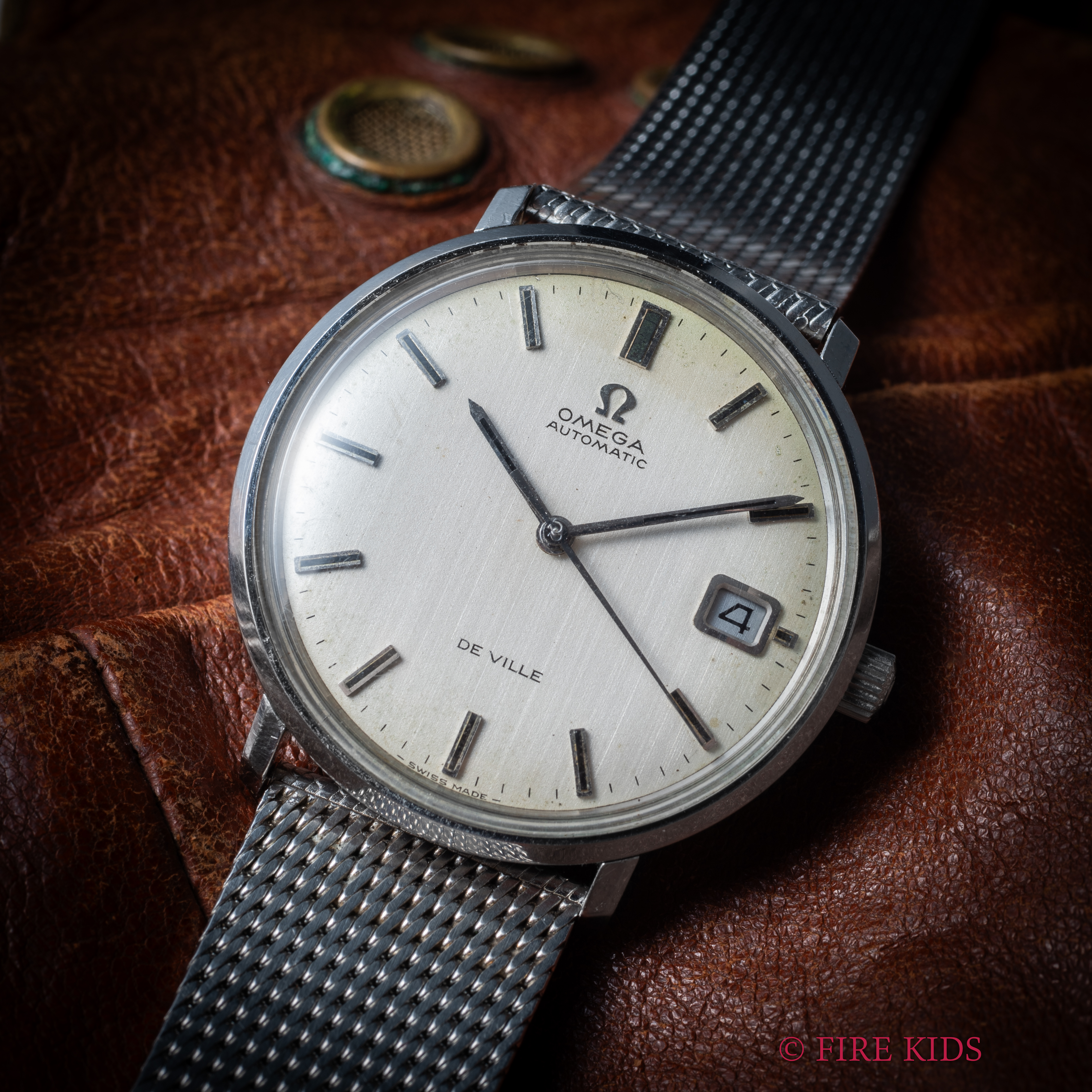 オメガ デヴィル オートマチック 1971年製 Ref.166.003 メッシュブレス付き