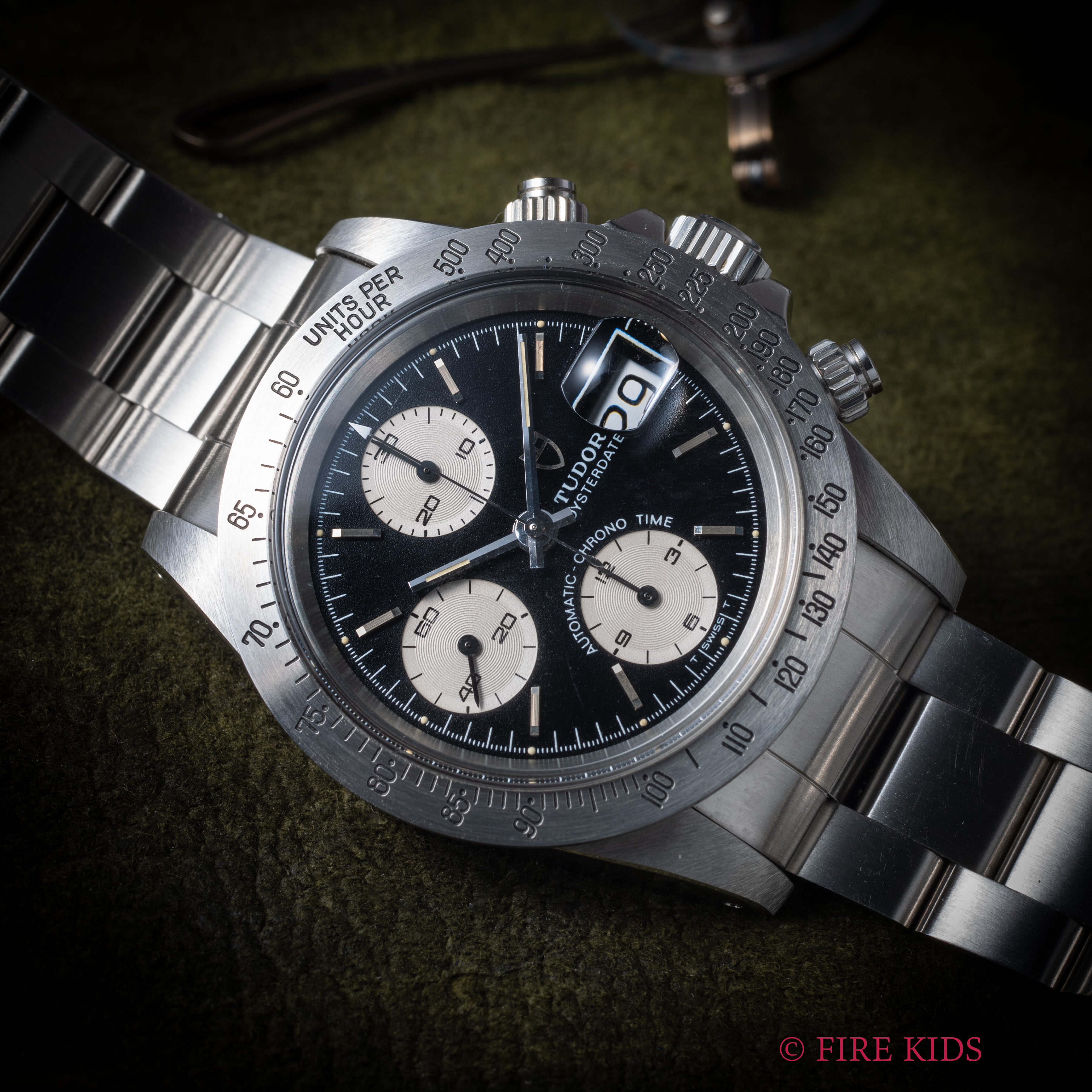 チューダー クロノタイム 1991年製 Ref.79180前期型 逆パンダダイヤル ビックブロック 純正ブレス