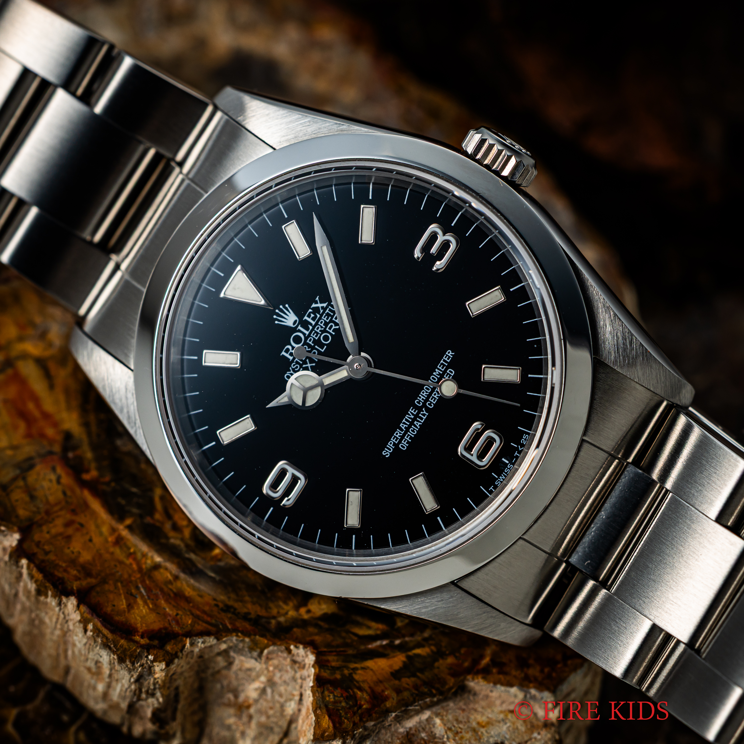 ロレックス エクスプローラー 1997年製 Ref.14270 トリチウム夜光 純正オイスターブレス 箱付