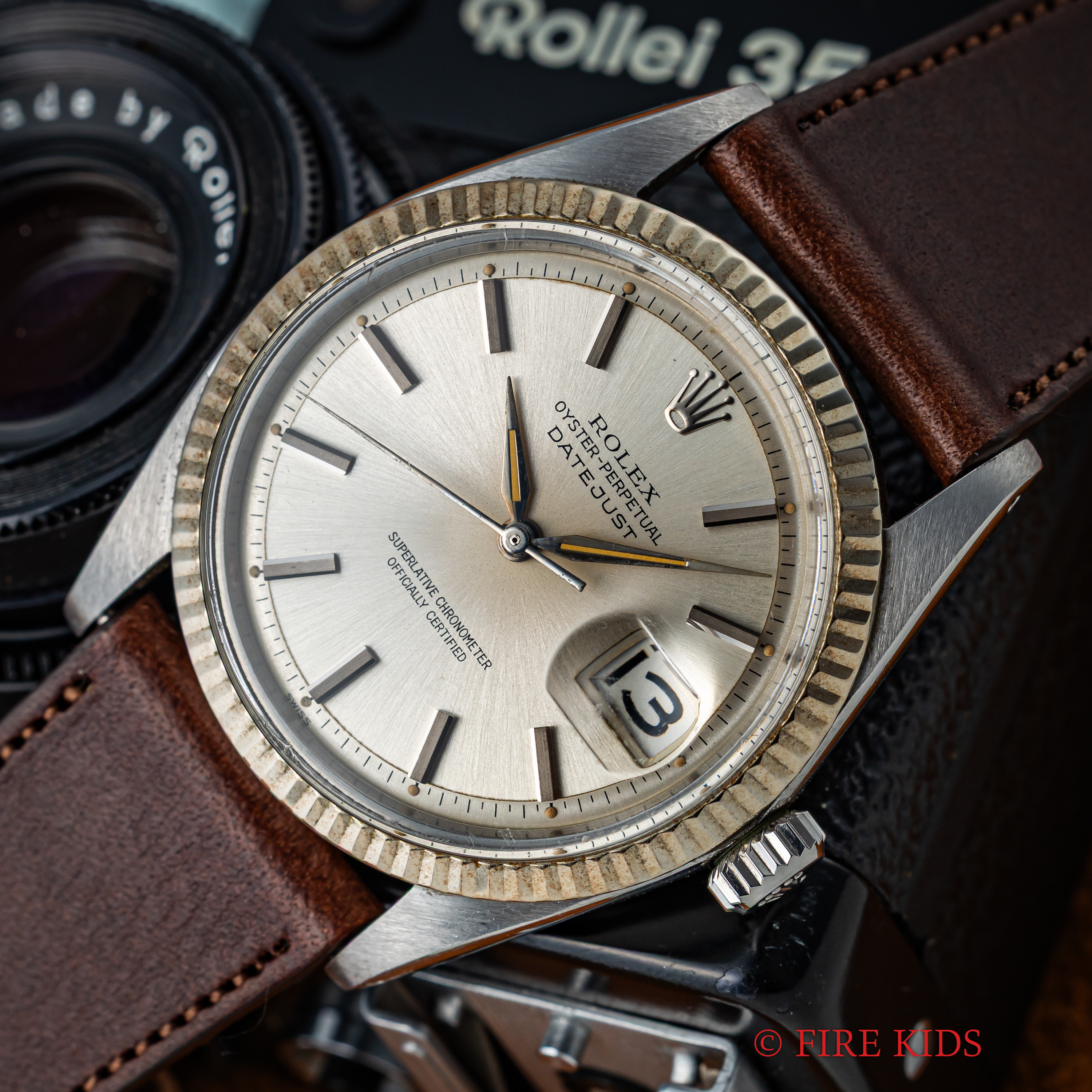 ロレックス デイトジャスト Ref.1601 1964年製 アルファハンド WGベゼル 自動巻き Cal.1560