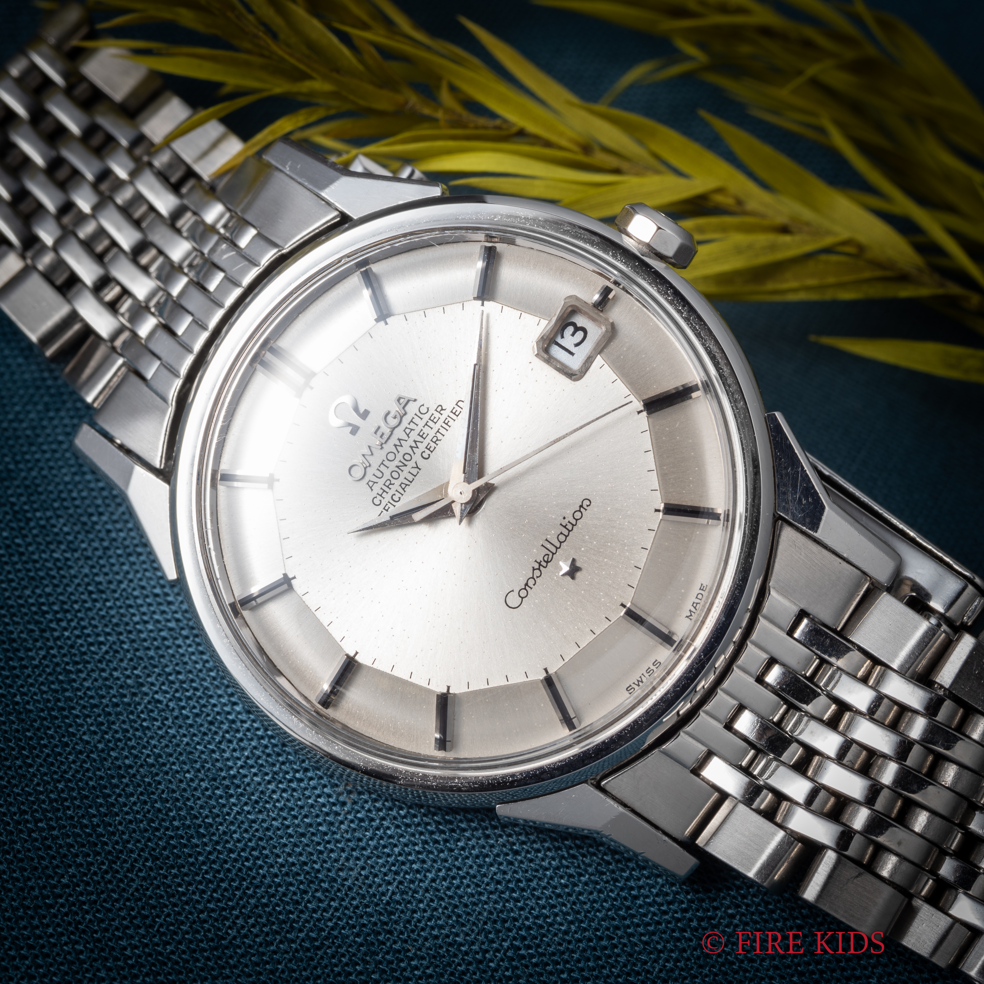 オメガ コンステレーション 12角 パイパンダイヤル 1966年製 Cal.561 Ref.168.005 自動巻きクロノメーター スワンネック緩急針 純正ブレス付き