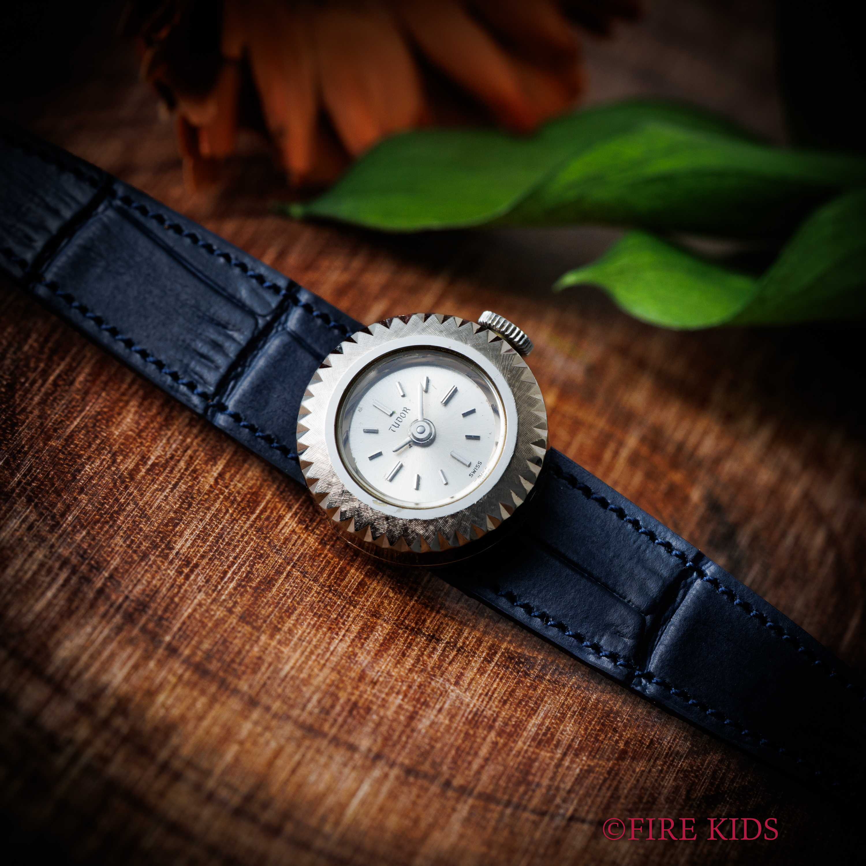 チューダー カメレオン 1966年製 手巻き 18金ホワイトゴールド Ref.1859 ロレックス純正尾錠