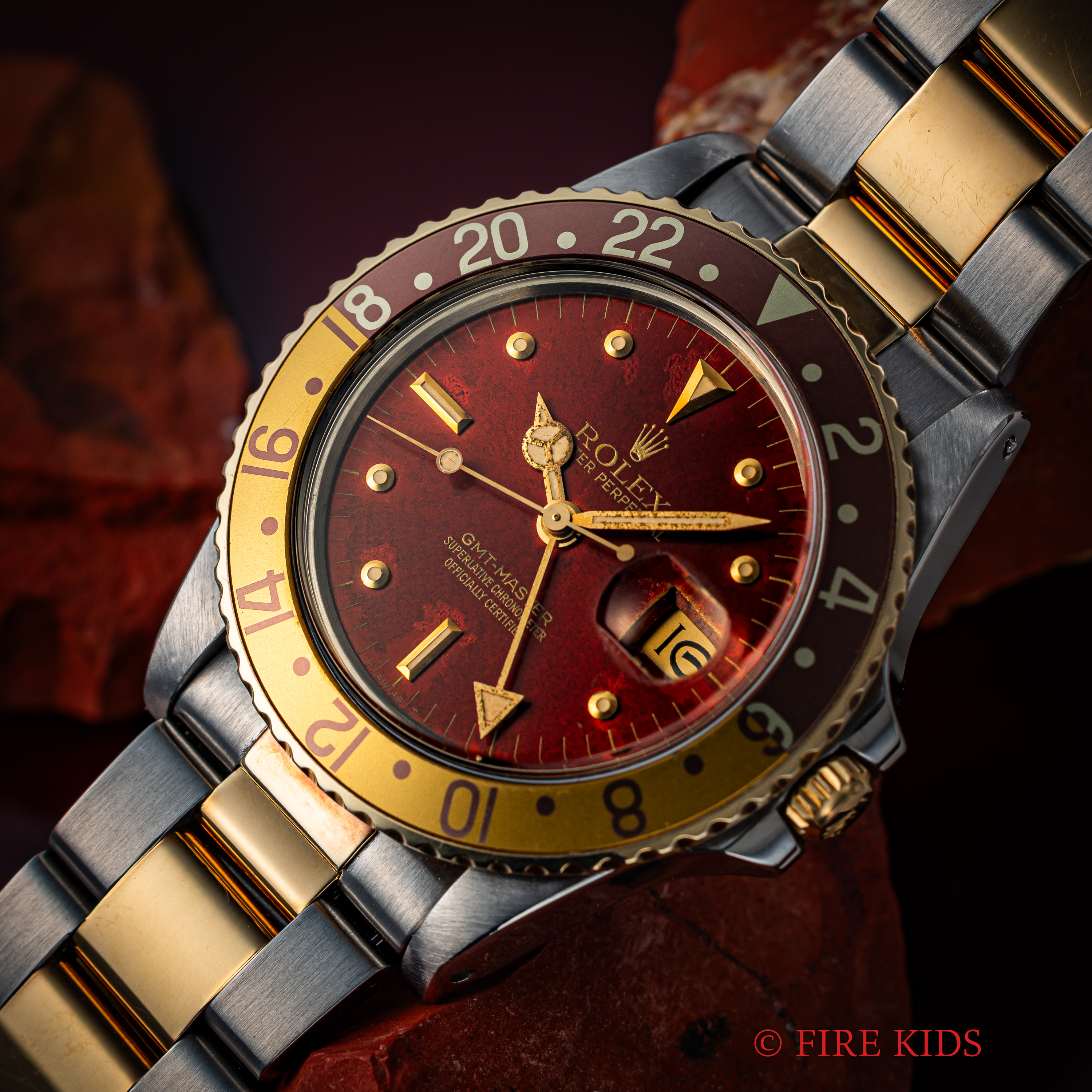 ロレックス GMTマスター 1980年製/昭和55年製ギャラ（1982年）箱付き 茶ツボ Ref.16753 3連ブレス