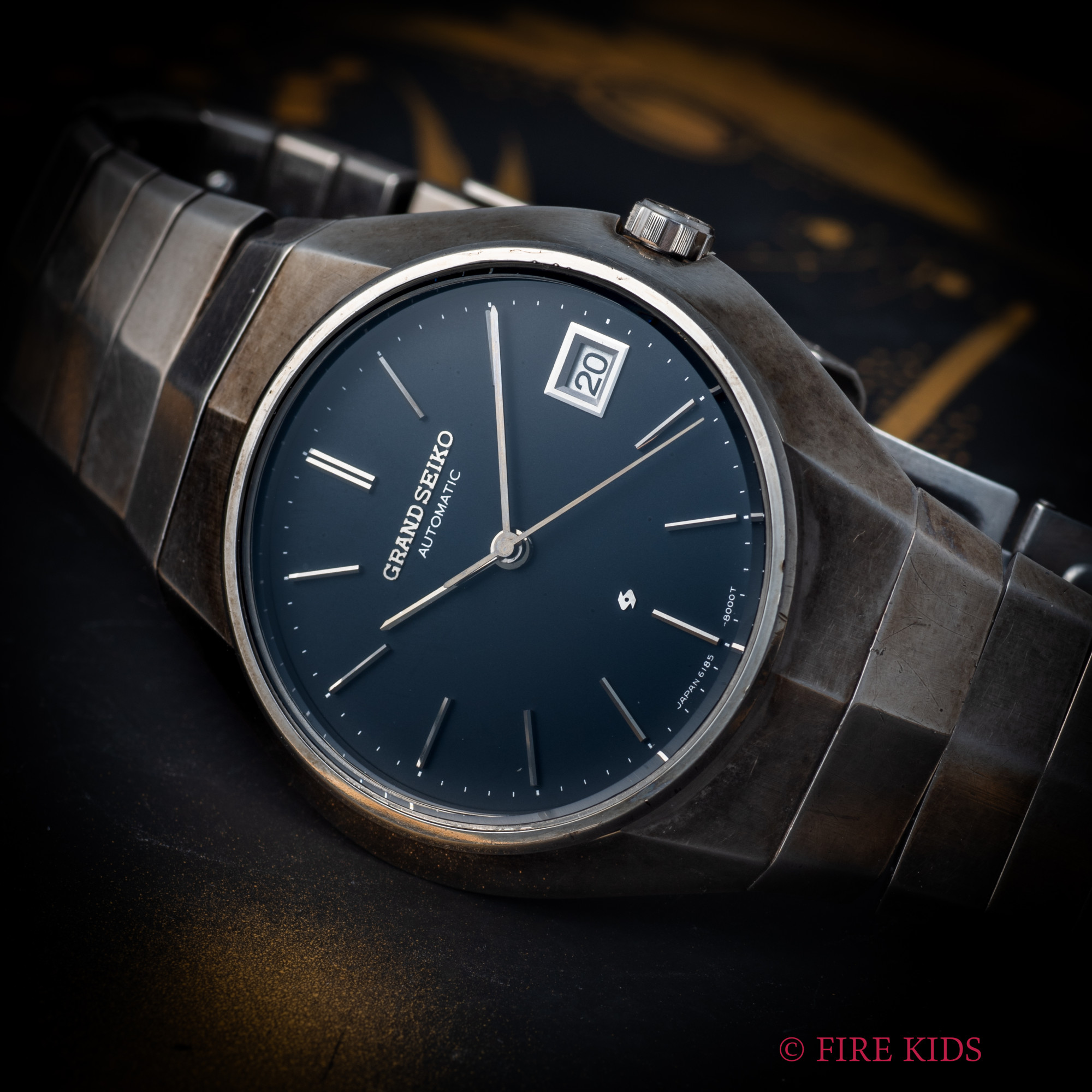 グランドセイコーV.F.A 銀パラ1968年製 Ref.6185-800010振動自動巻 純正ブレス