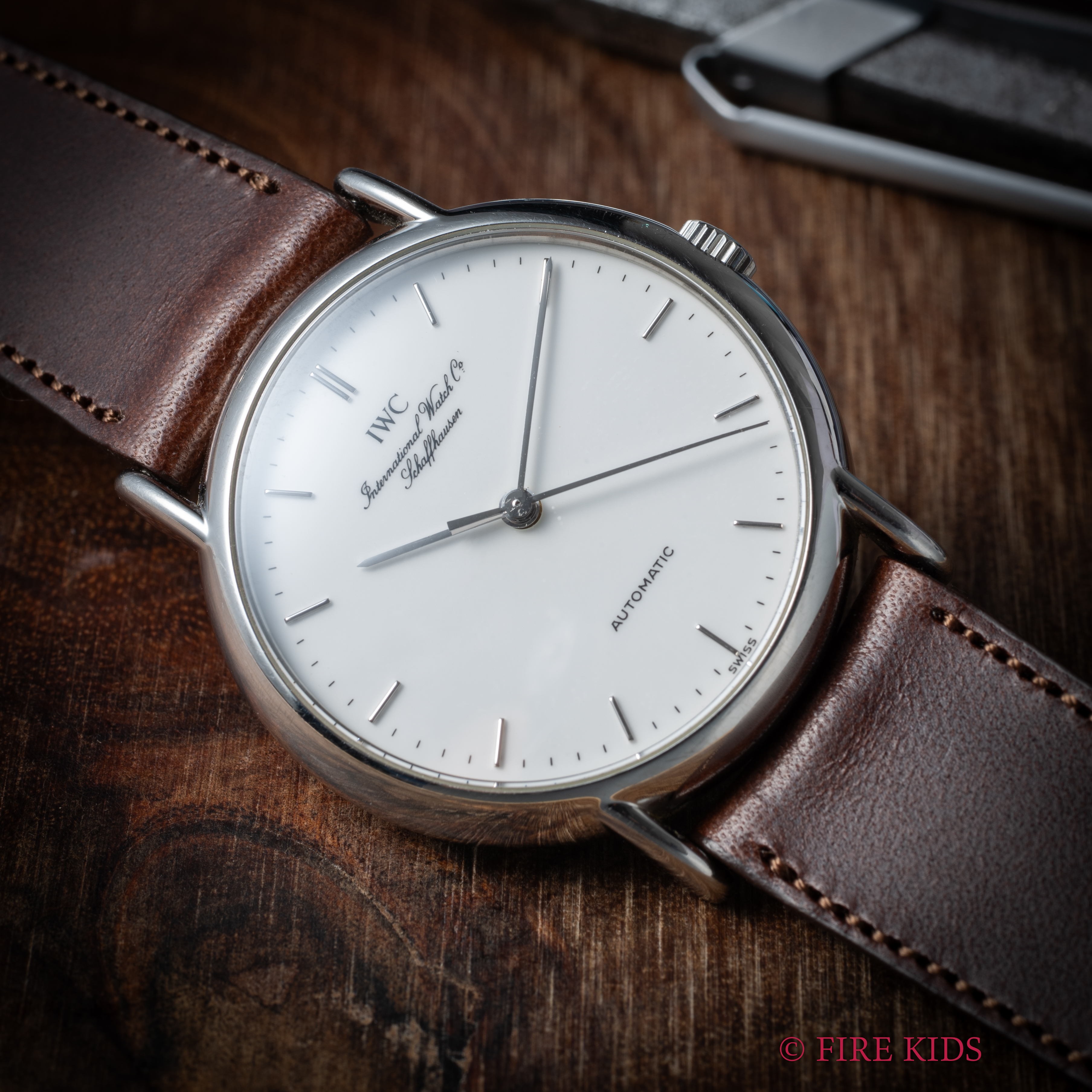 IWC ポートフィノ ホワイトダイヤル 1994年製 Ref.3513 Cal.37521 ギャラ、尾錠