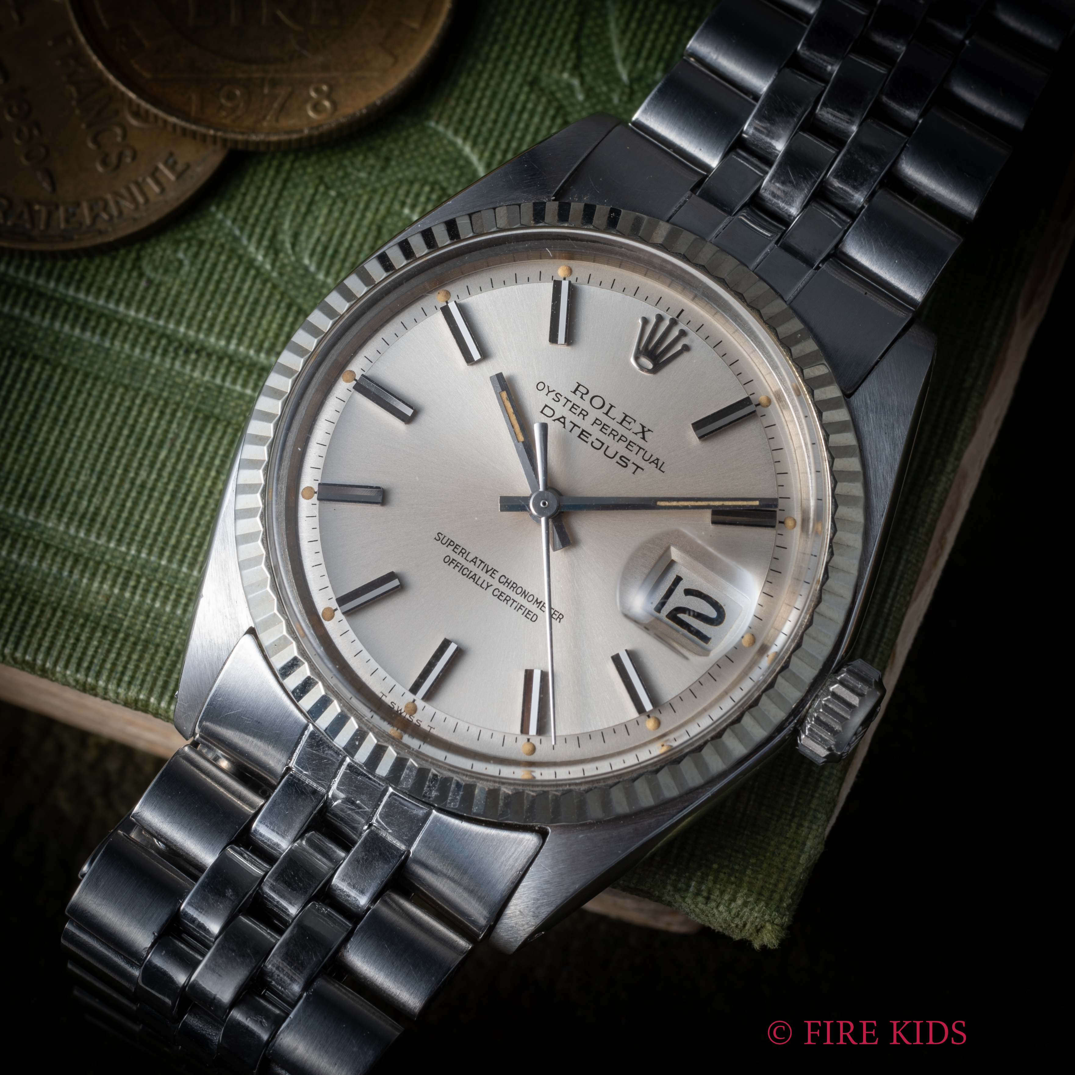 ロレックス デイトジャスト Ref.1601 1972年製 自動巻き 純正ジュビリーブレス OH半額ギャラ付き WGベゼル