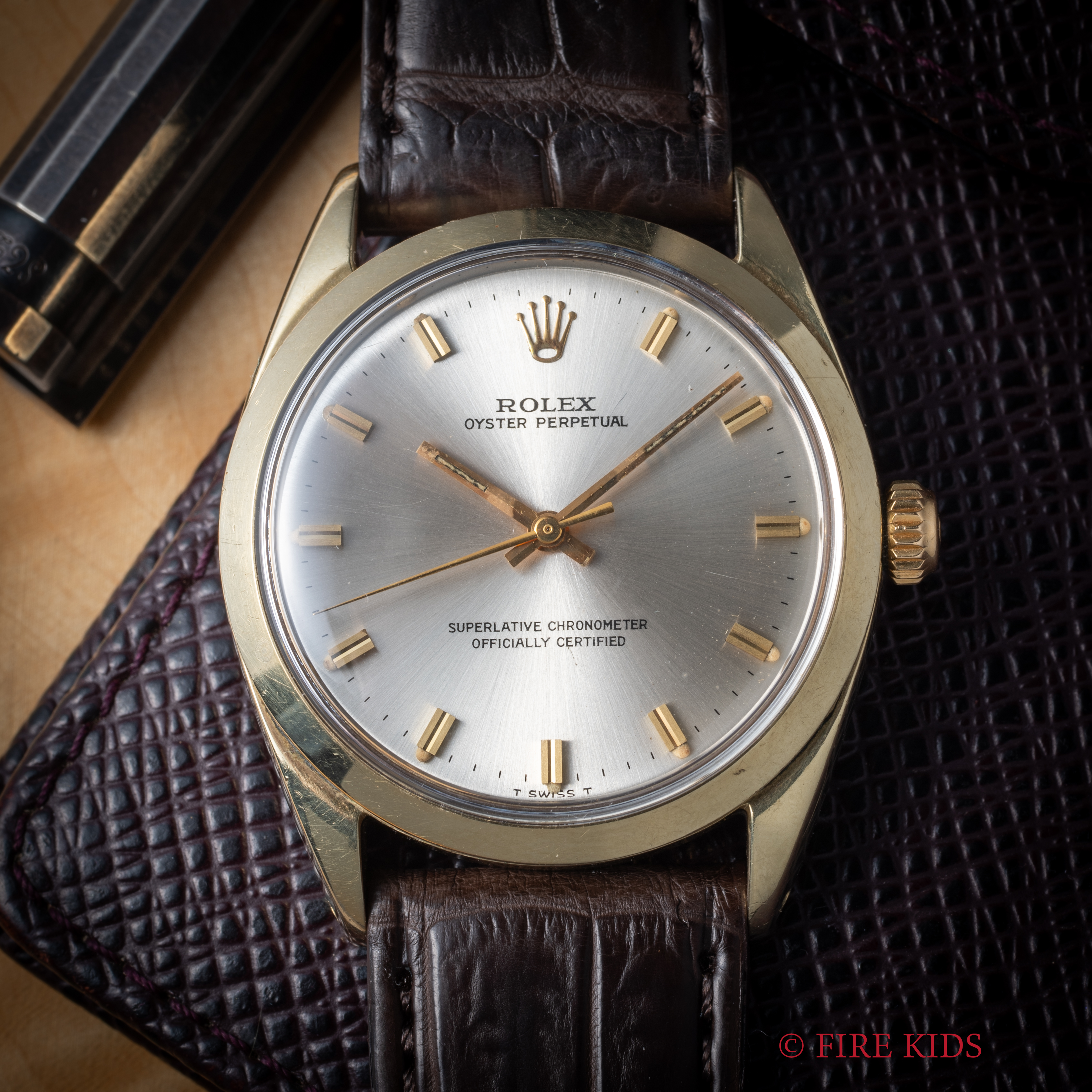 ロレックス オイスターパーペチュアル Ref.1024 1967年製 金張り/ステンバック ノンデイト 自動巻き