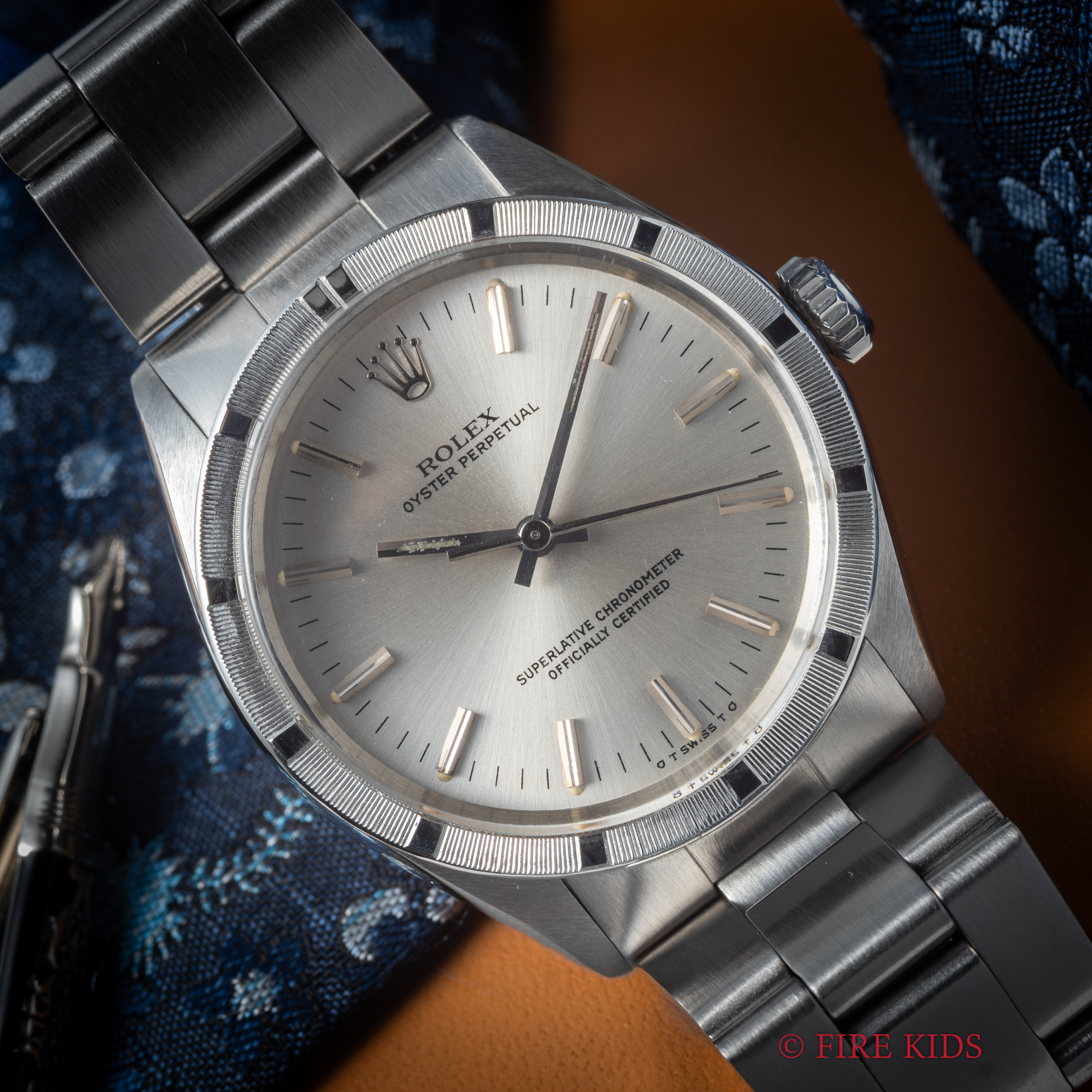 ロレックス オイスターパーペチュアル Ref.1007 1972年製 エンジンターンドベゼル ノンデイト自動巻き 純正オイスターブレス