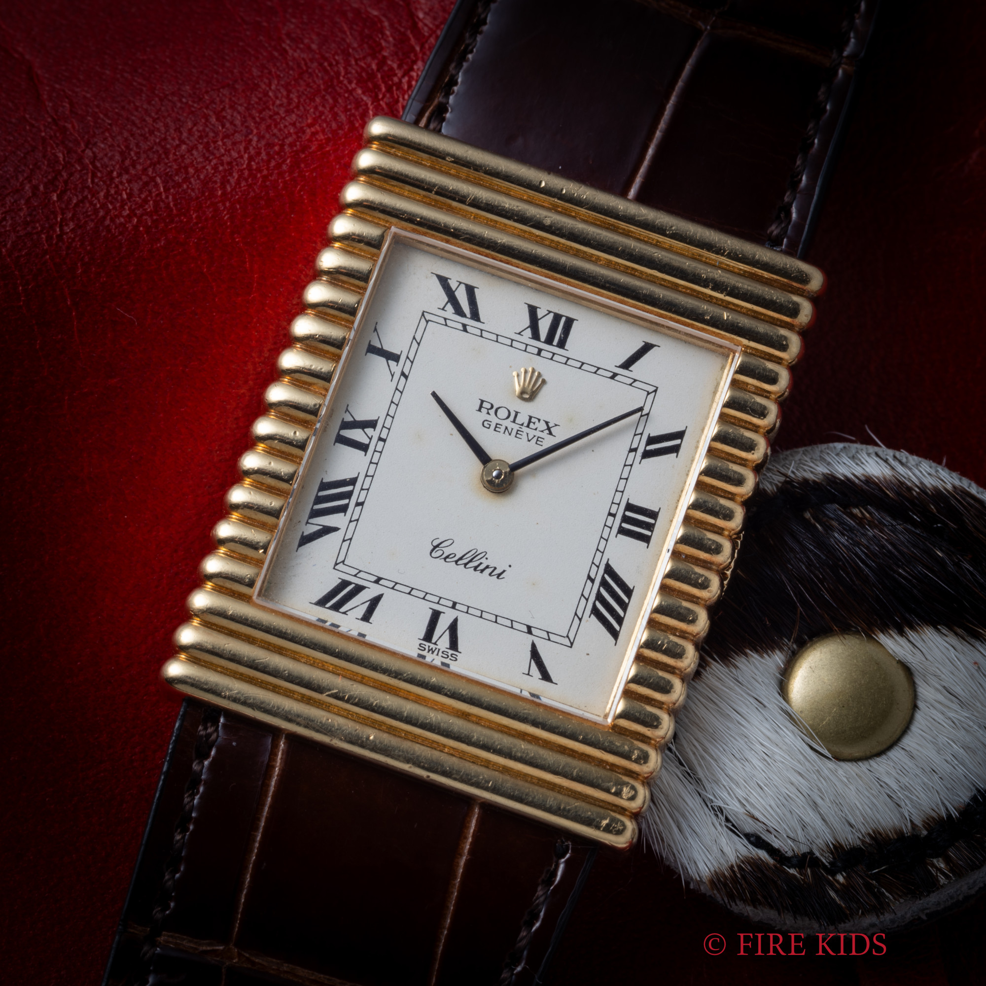 ロレックス 1973年製 18金無垢チェリーニ Ref.4012 ローマンダイヤル 手巻 純正GP尾錠