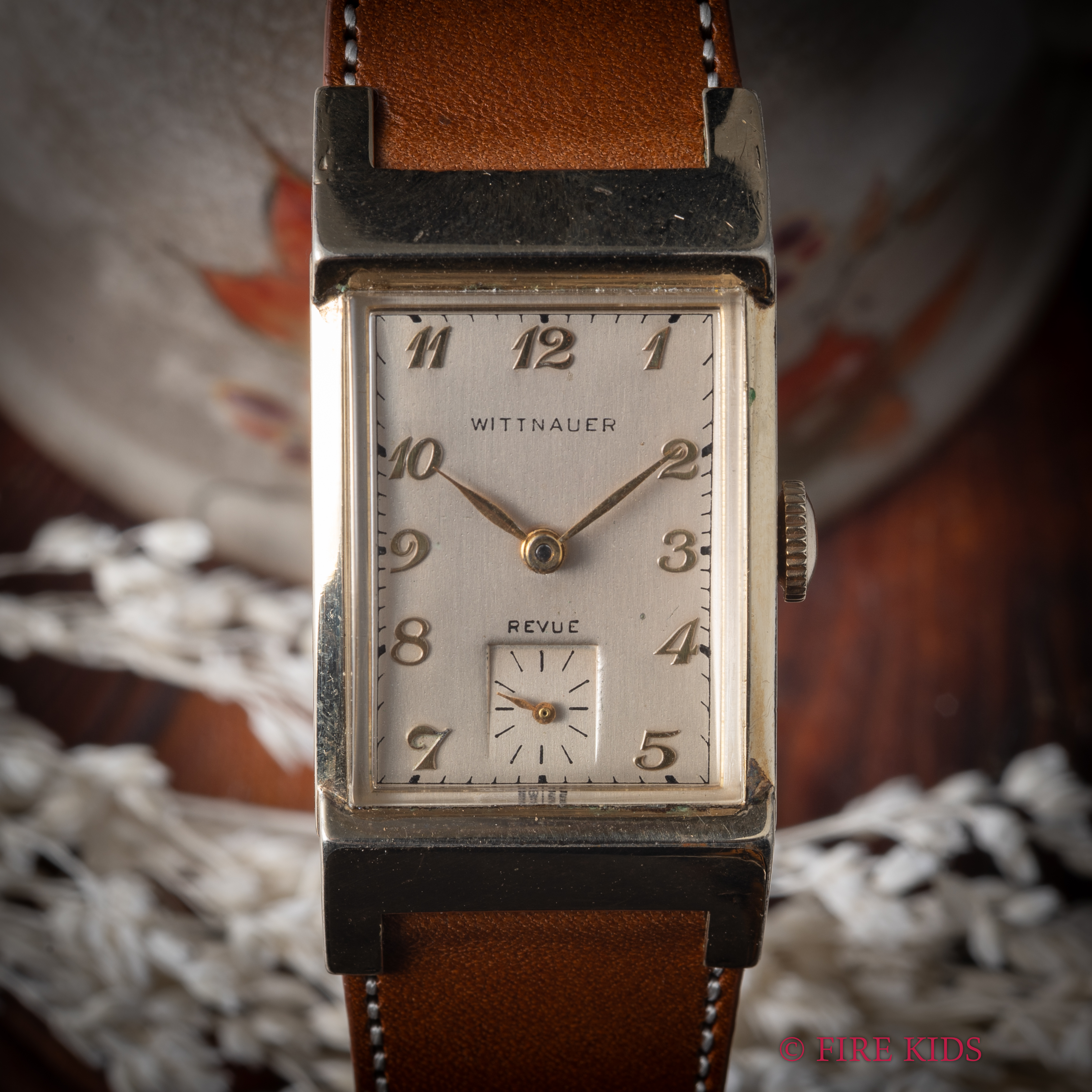 ウィットナー 角金 1940年代製 Cal.revue73 ブレゲ数字 10KGF