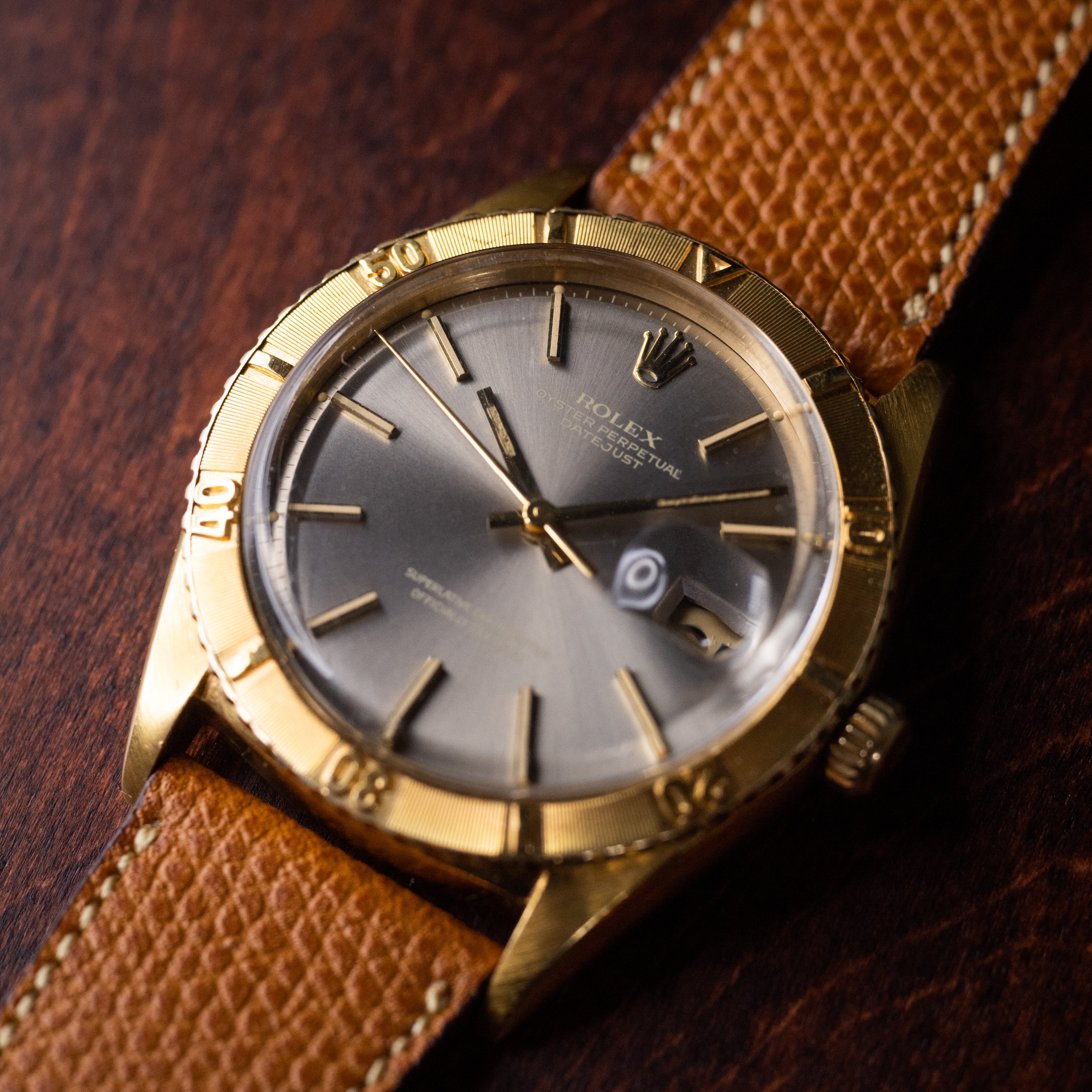 ロレックス 18金無垢サンダーバード 1965年製 Ref.1625 グレーダイヤル