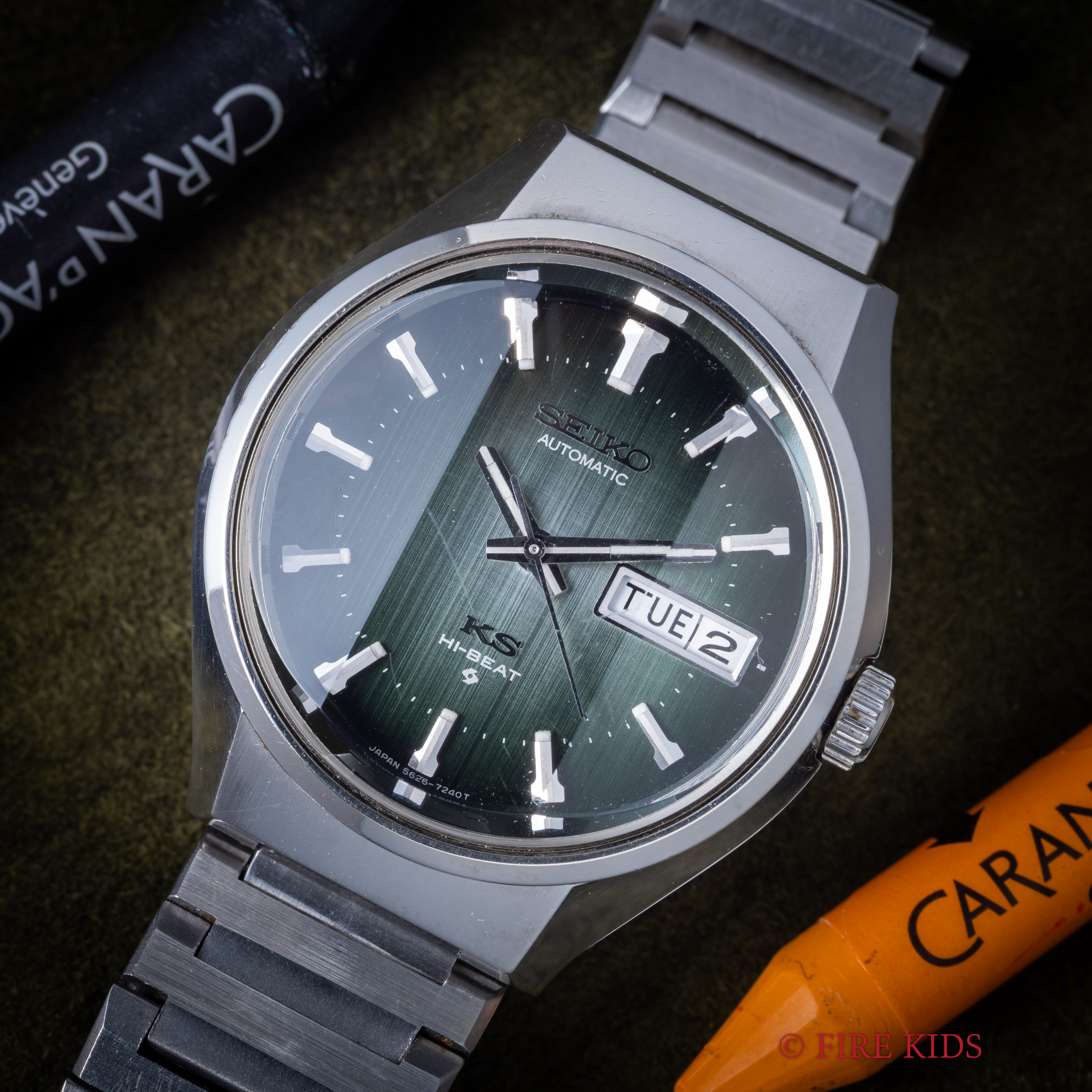 セイコー キングセイコー Ref.5626-7200 1973年製 グリーングラデーション カットガラス