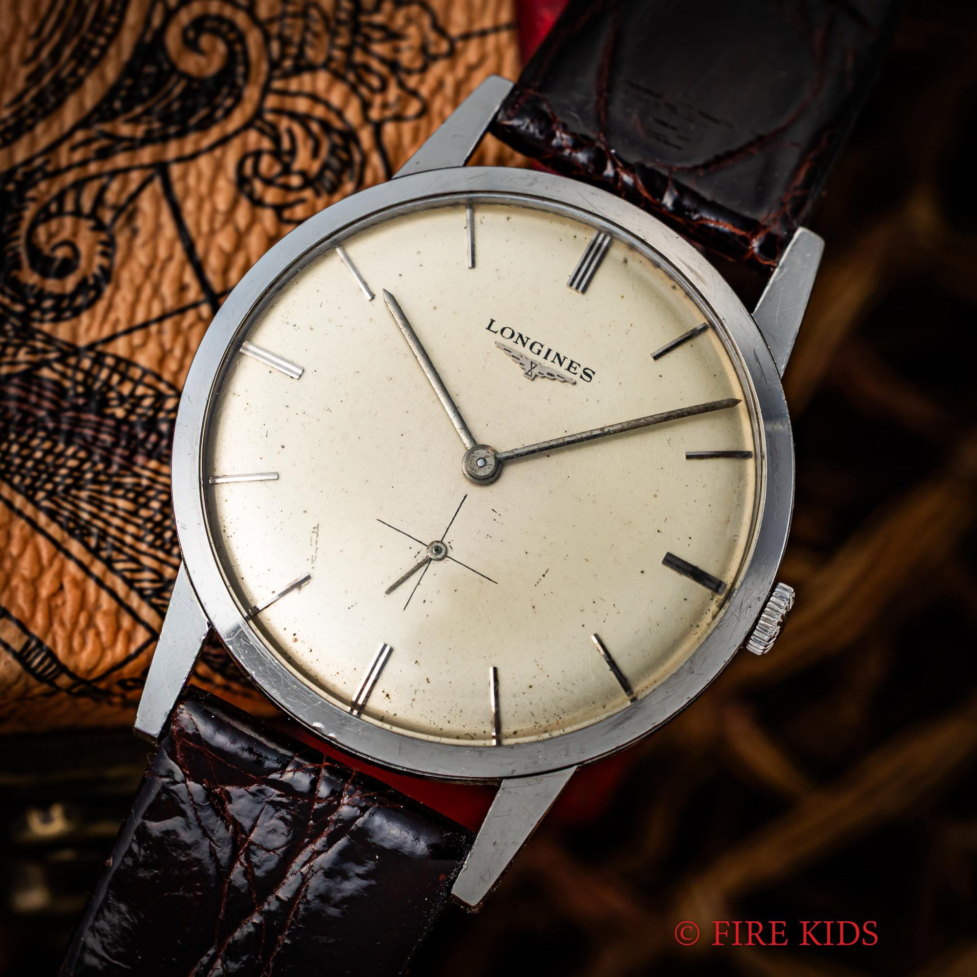 ロンジン ラウンドケース 1958年代 純正尾錠