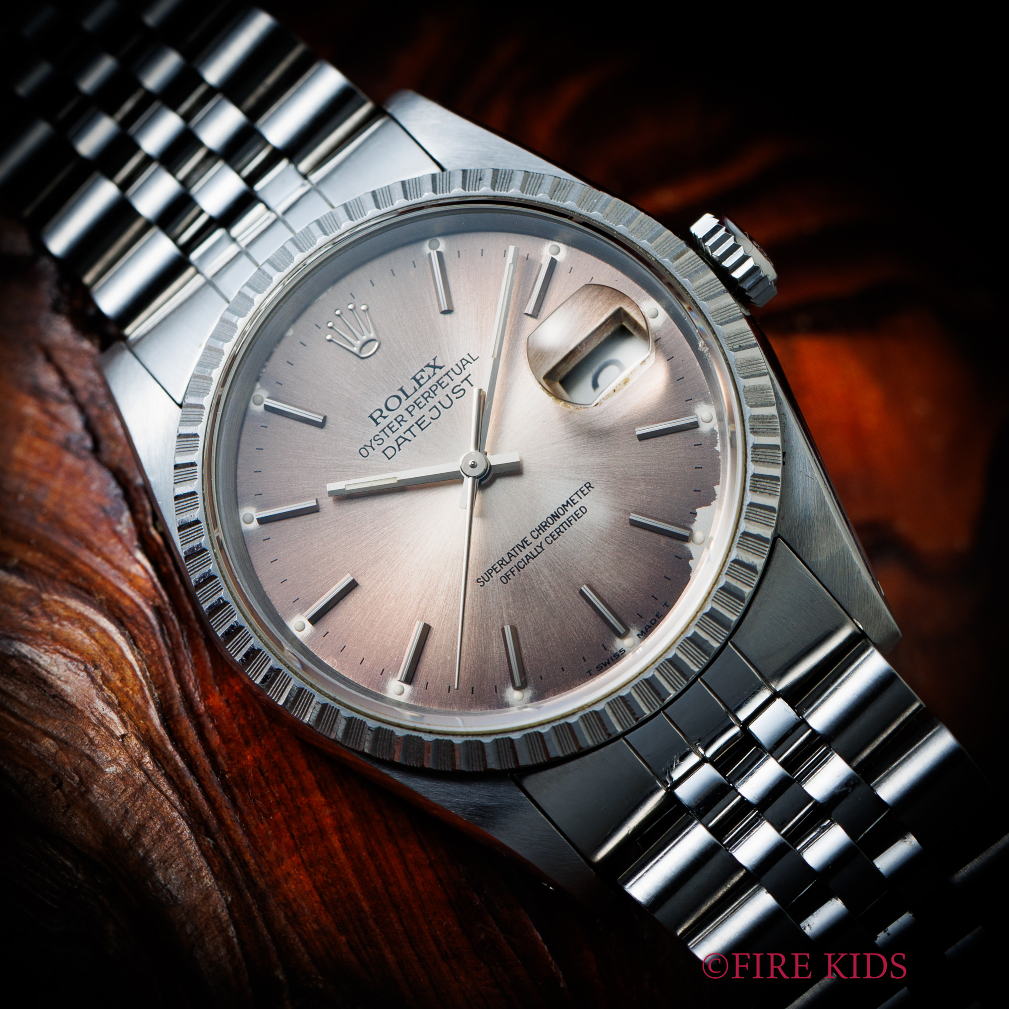 ロレックス 1991年製 デイトジャスト パティーナダイヤル Ref.16220 cal.3135 自動巻純正ジュビリーブレス