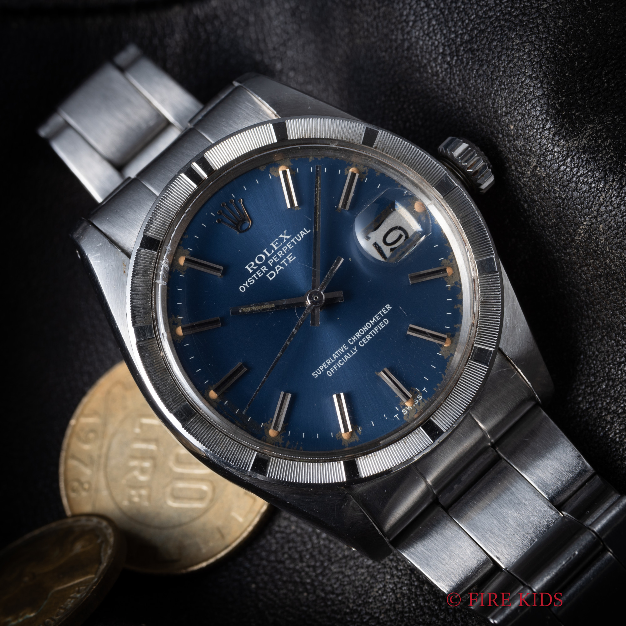 ロレックス 1974年製 オイスターパーペチュアルデイト Ref.1501 ブルーダイヤル 自動巻き