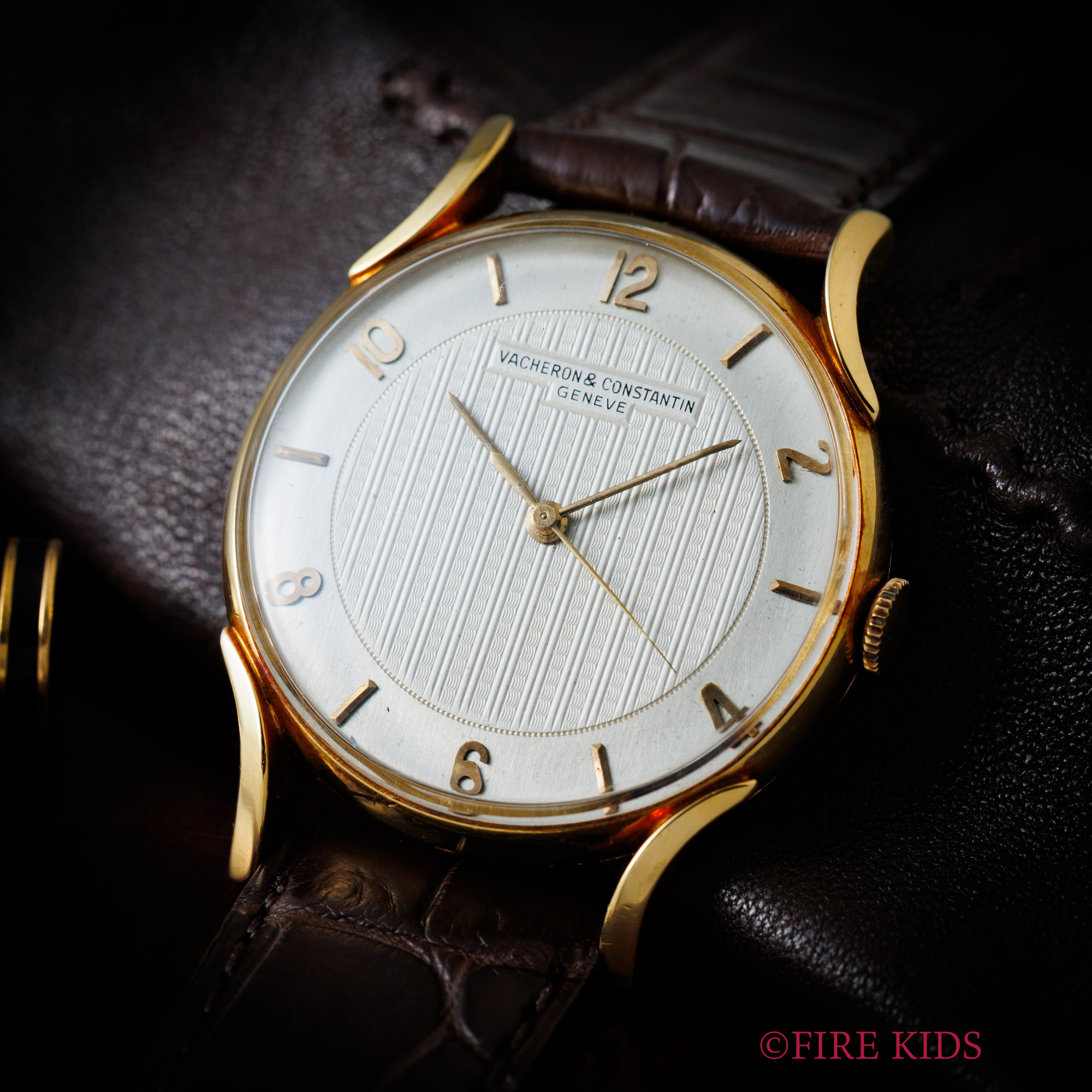 ヴァシュロン・コンスタンタン 18金無垢ファンシーラグ 1960年代製 ツートン象嵌ダイヤル Ref.4705 Cal.1002 手巻