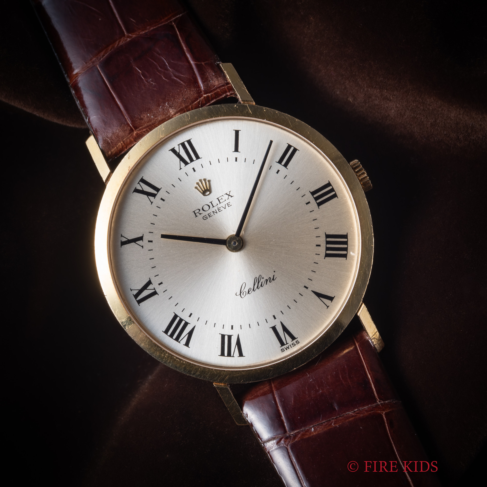 ロレックス チェリーニ 1974年製 Ref.4112 18金無垢ラウンドケース ローマンダイヤル