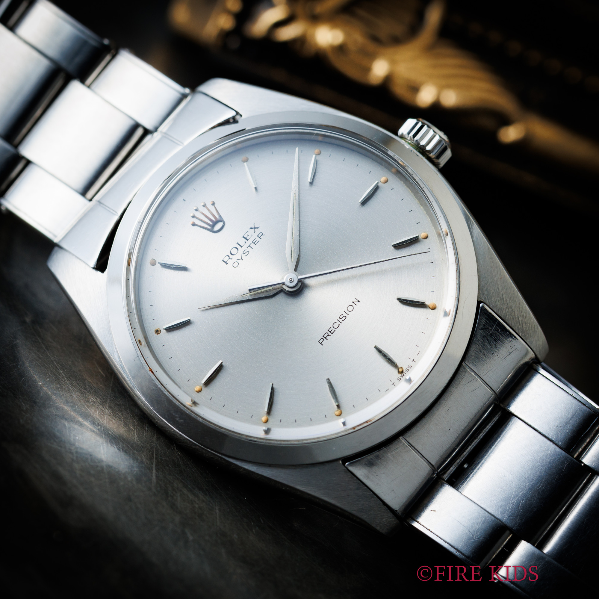 ロレックス ビックオイスター 1964年製 Ref.6424 グレーダイヤル 手巻き 20mmリベットブレス